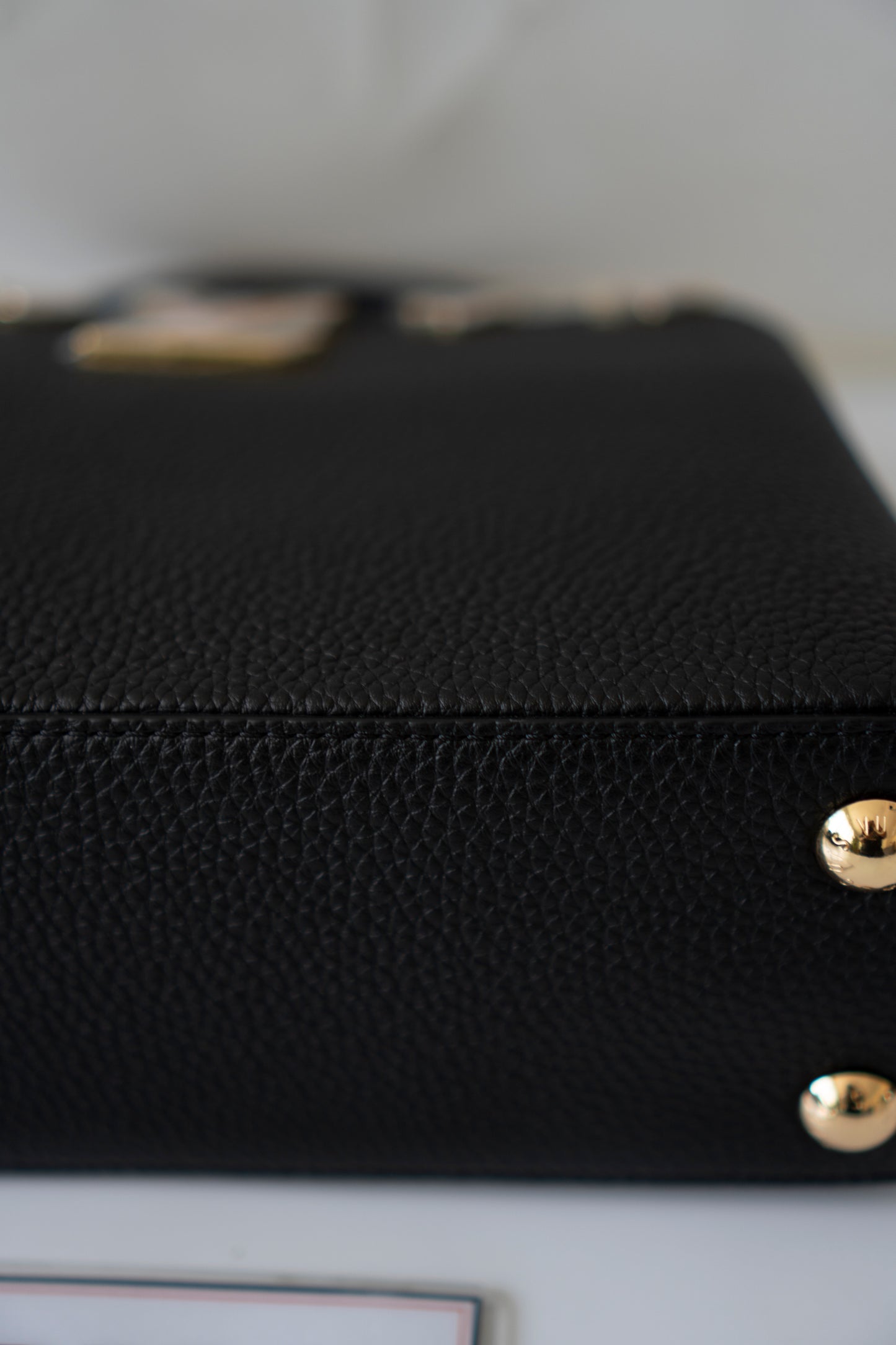 Capucines BB Flower Crown – Black Taurillon Leather