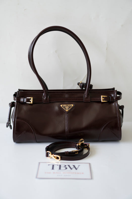 Bonnie Medium – Dark Brown Glossy Calfskin