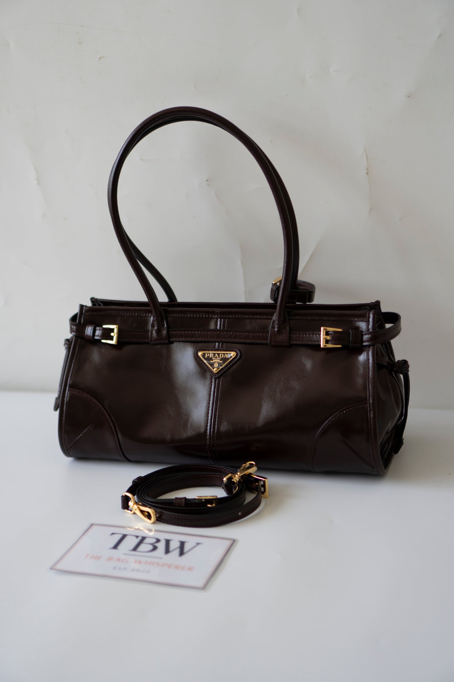 Bonnie Medium – Dark Brown Glossy Calfskin