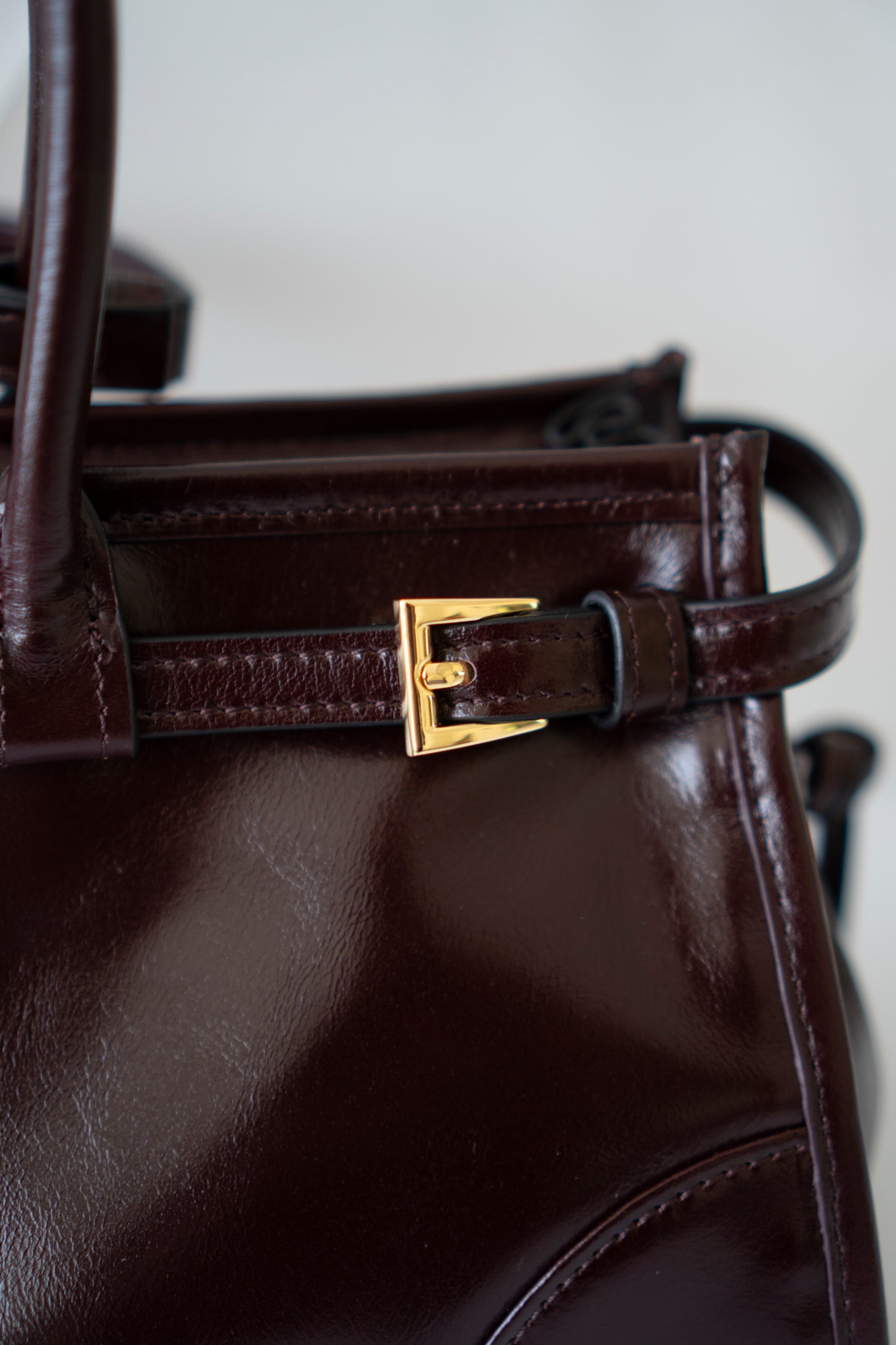 Bonnie Medium – Dark Brown Glossy Calfskin