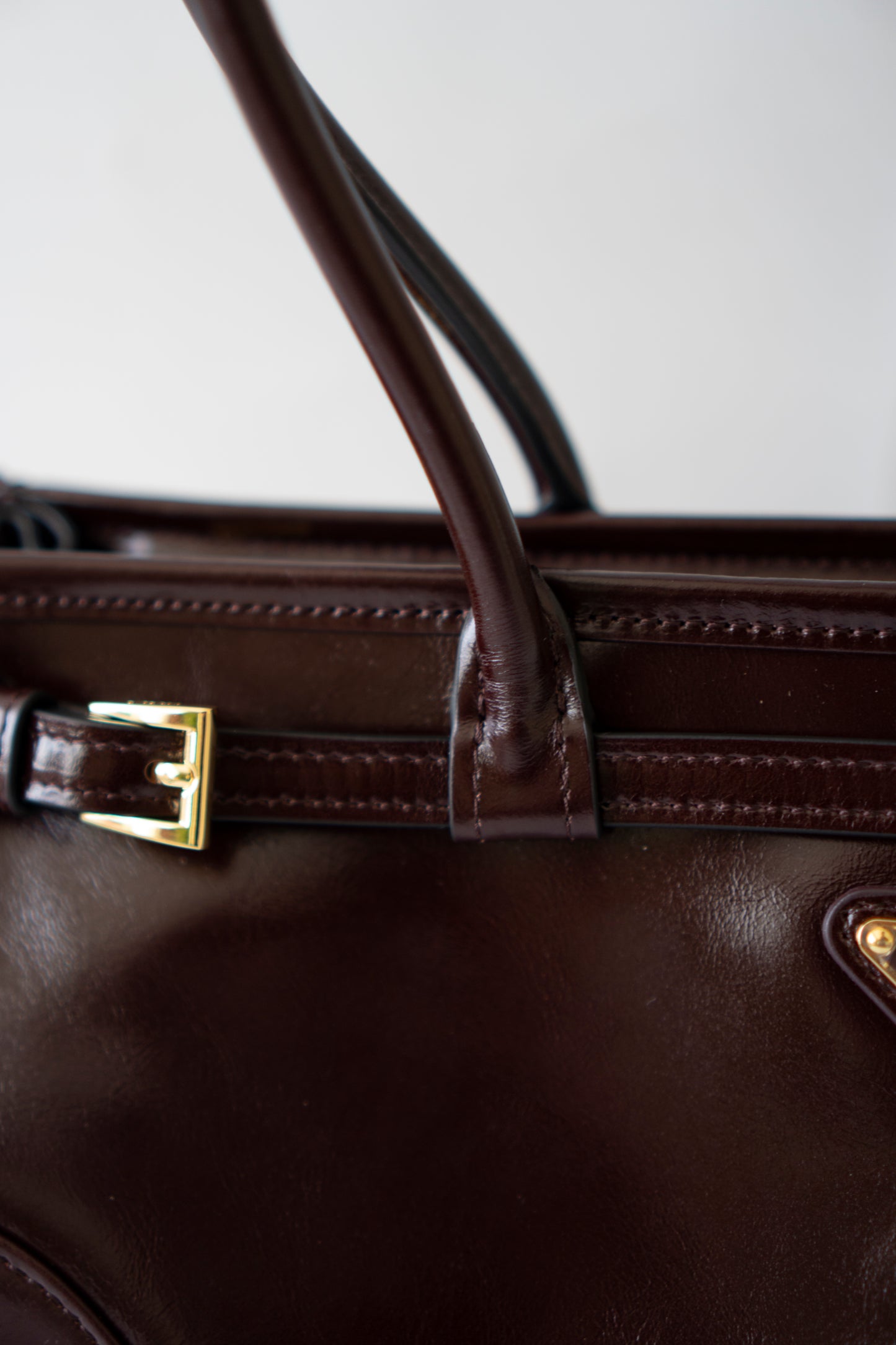 Bonnie Medium – Dark Brown Glossy Calfskin