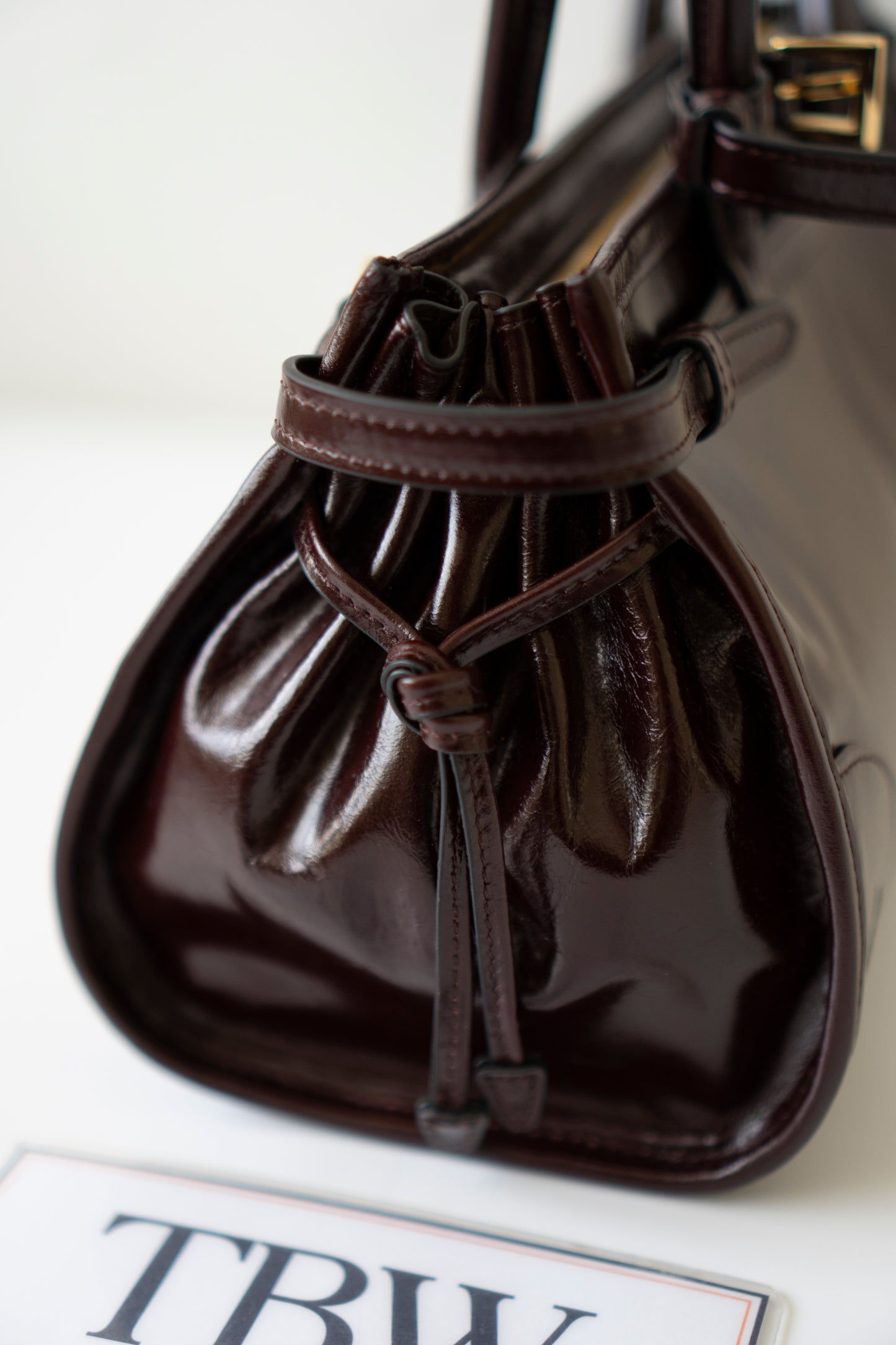 Bonnie Medium – Dark Brown Glossy Calfskin