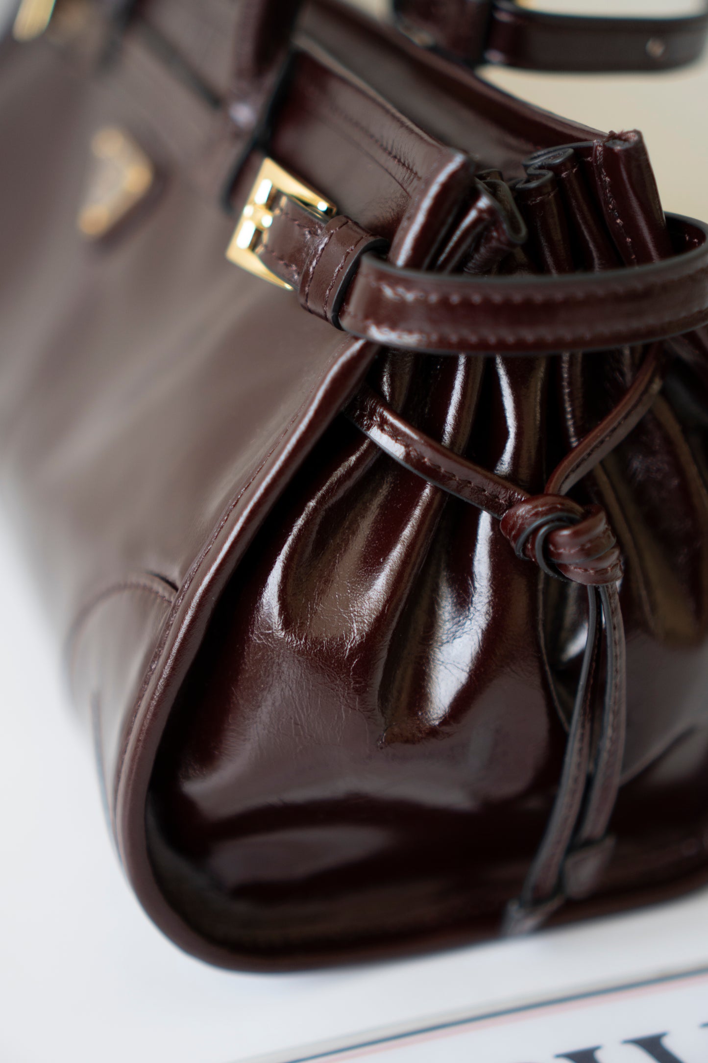 Bonnie Medium – Dark Brown Glossy Calfskin