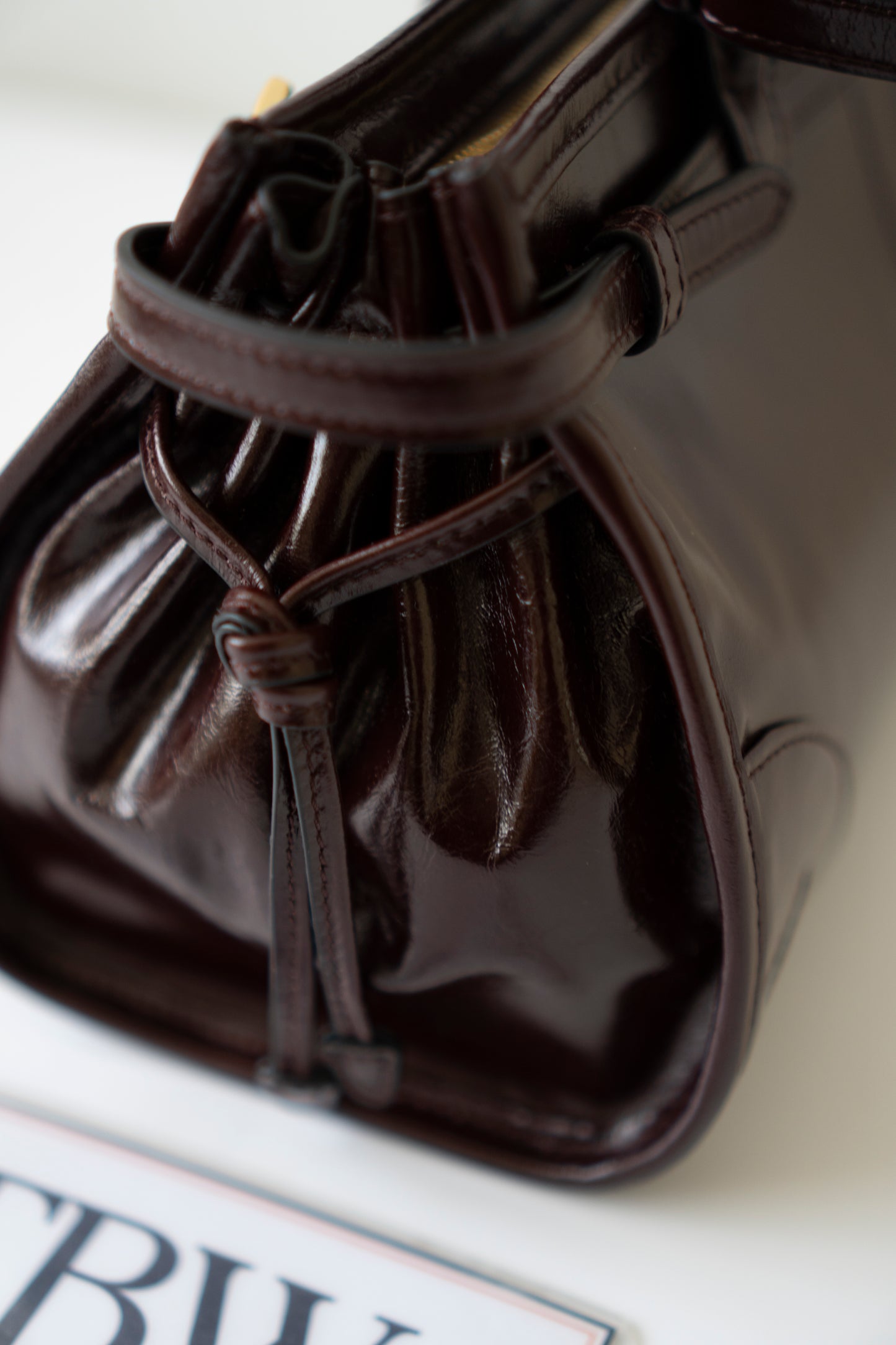 Bonnie Medium – Dark Brown Glossy Calfskin