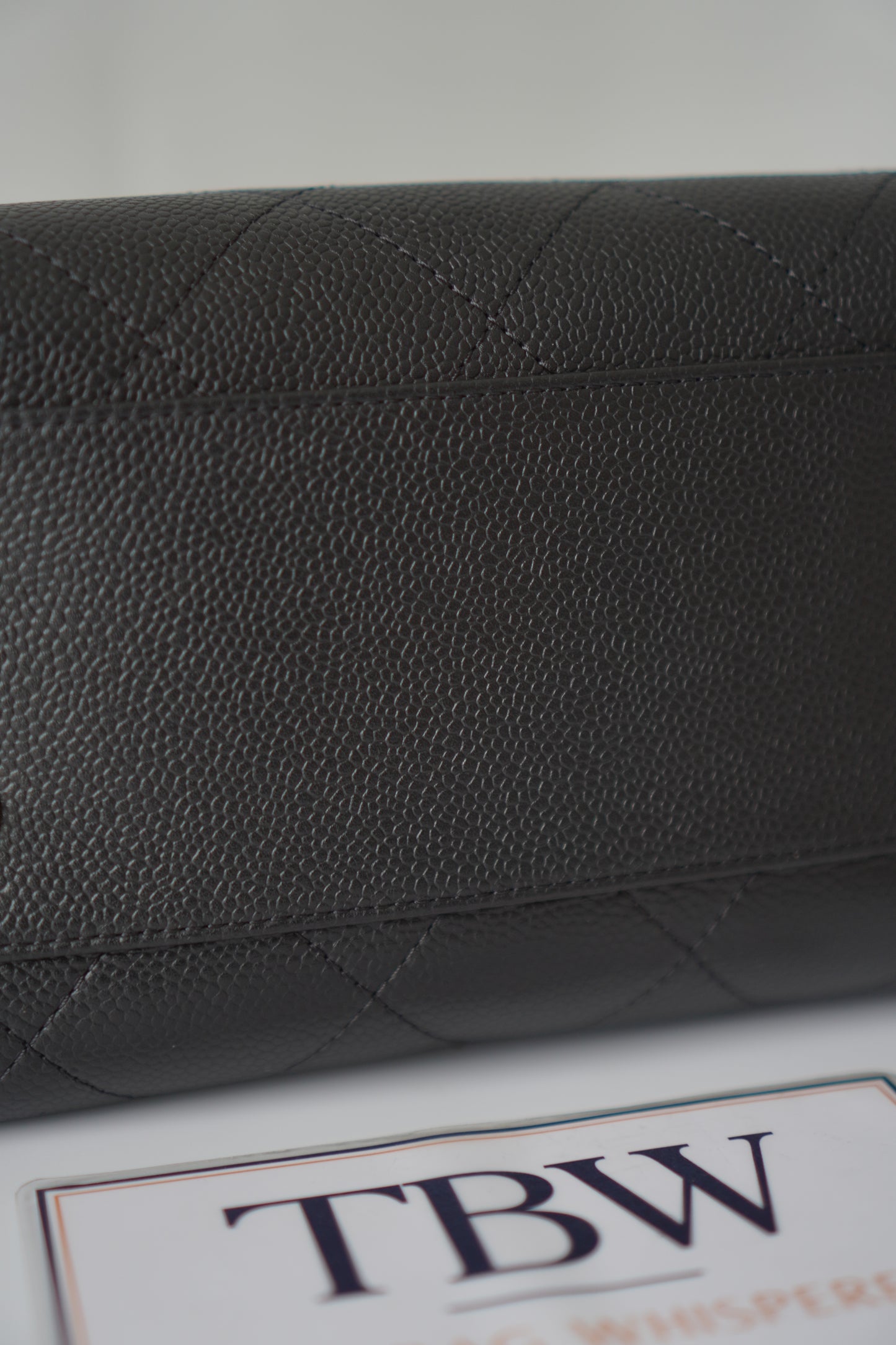 26P Small Shopping Tote – Black Grained Calfskin with Gold Hardware