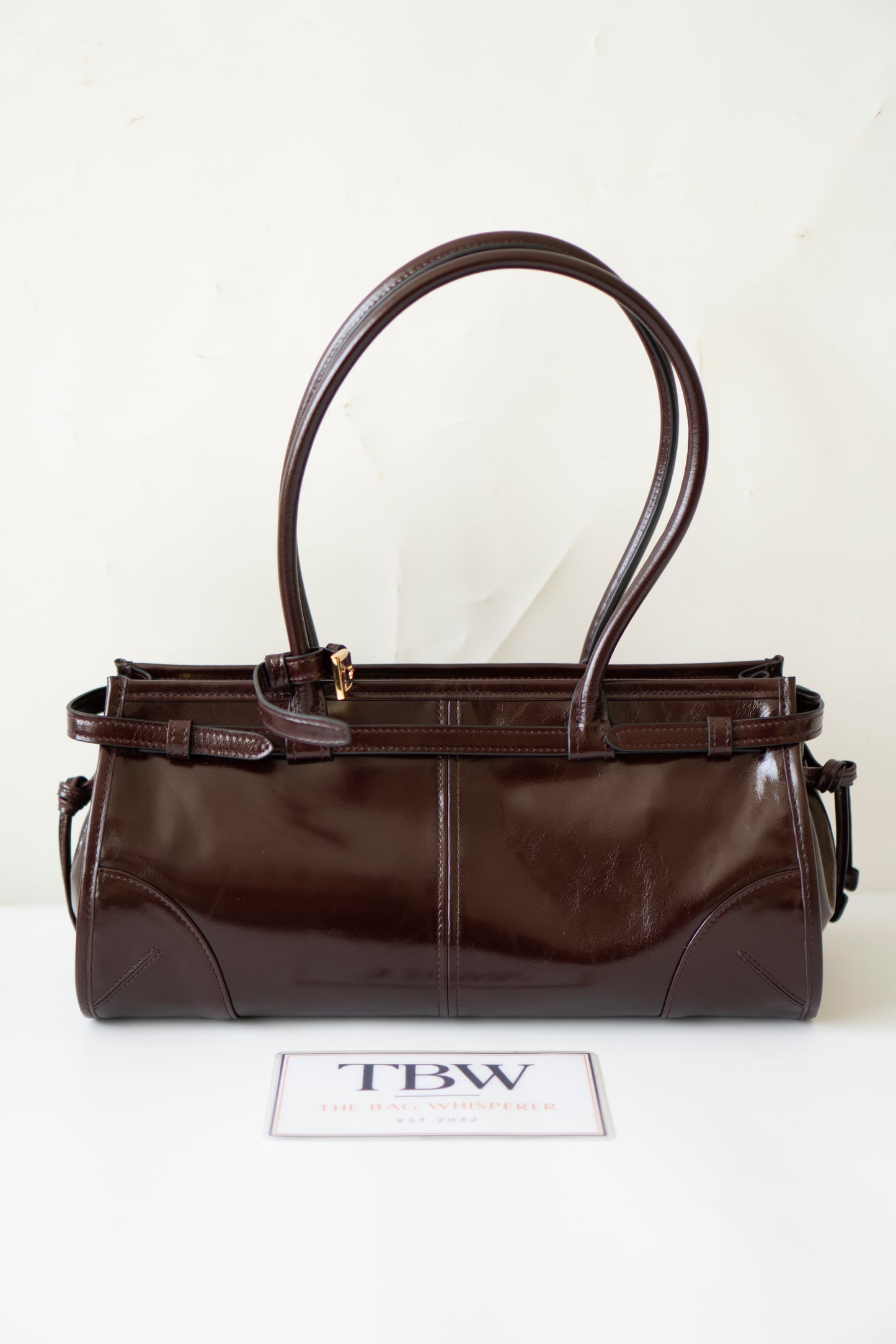 Bonnie Medium – Dark Brown Glossy Calfskin
