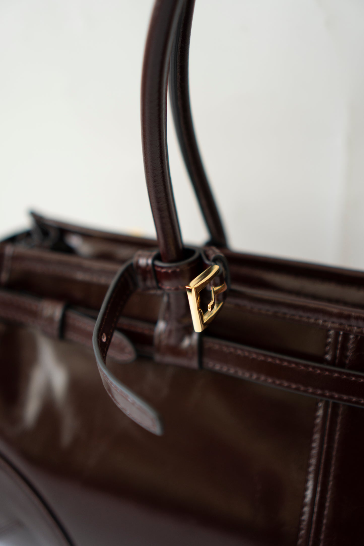 Bonnie Medium – Dark Brown Glossy Calfskin