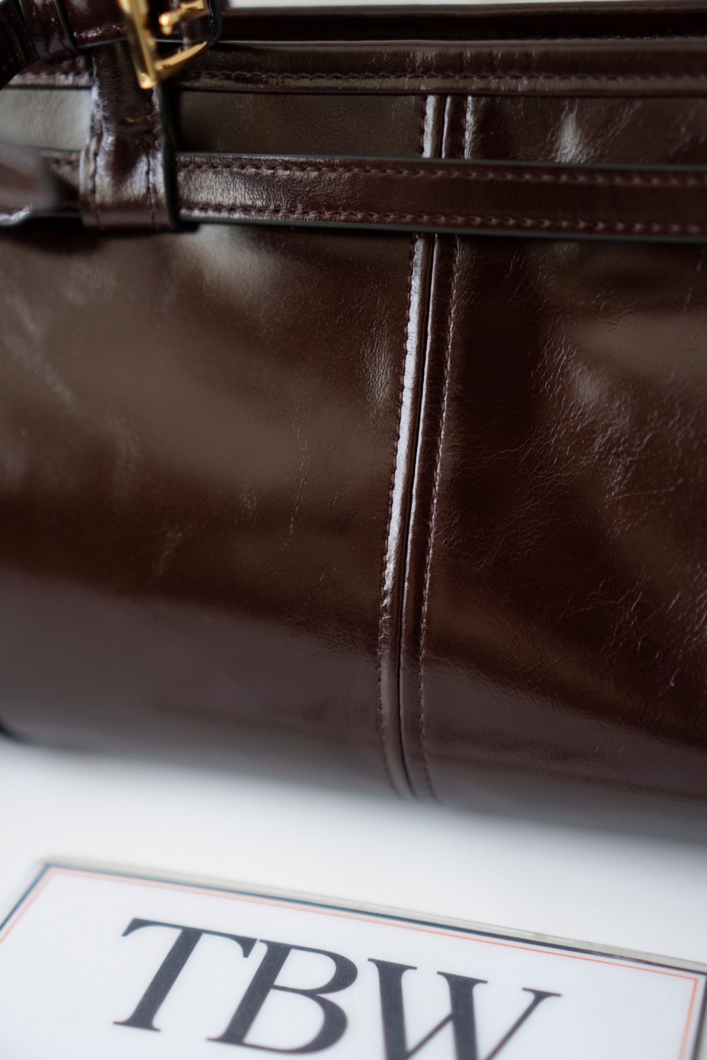 Bonnie Medium – Dark Brown Glossy Calfskin