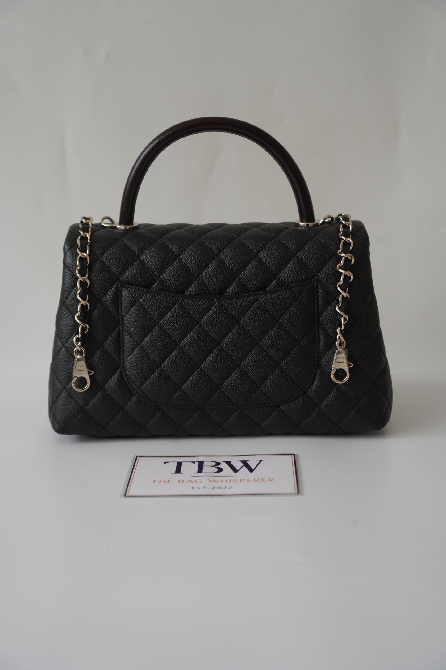 Coco Handle Medium – Black Caviar with Gold Hardware