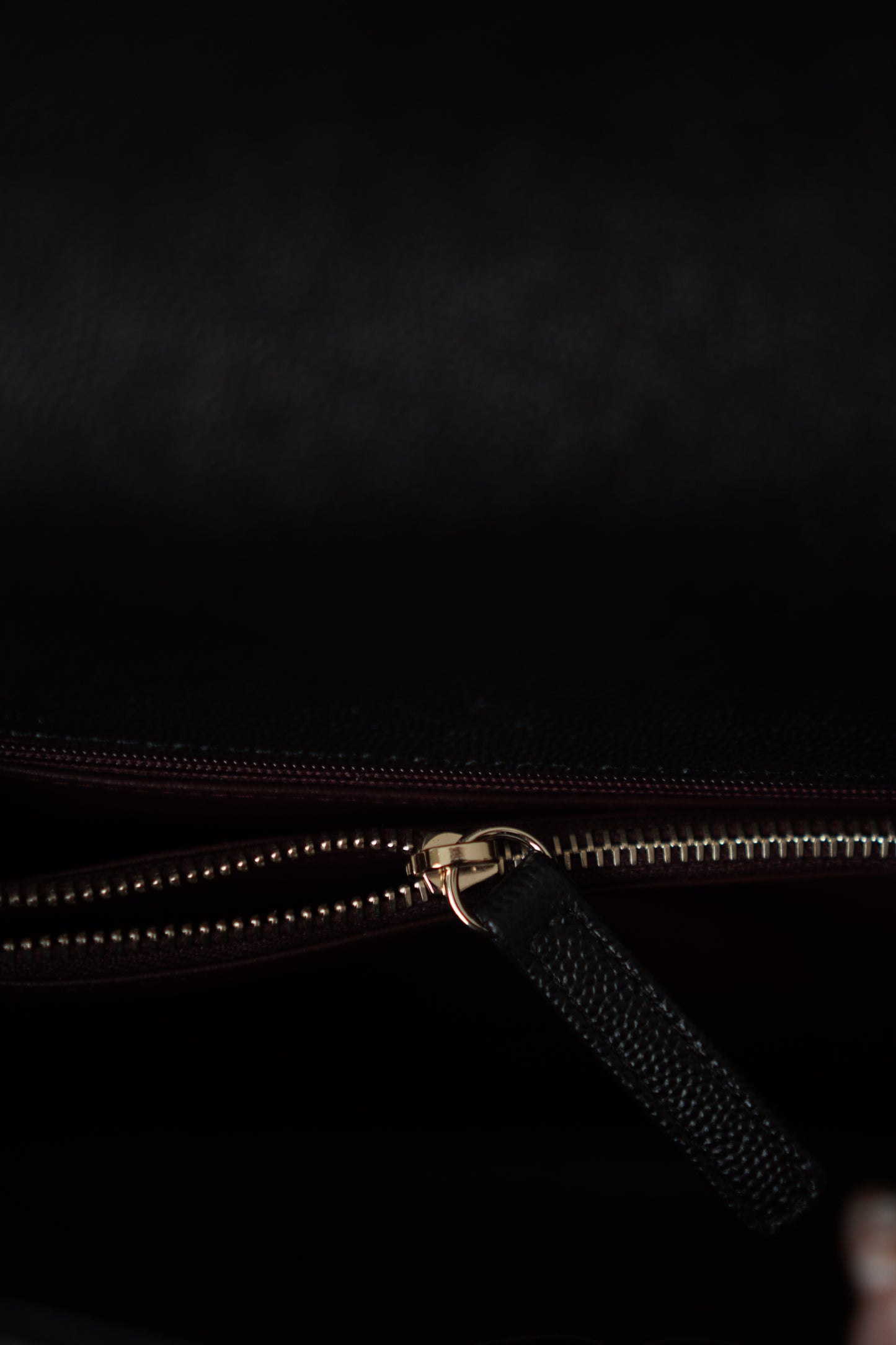 Coco Handle Medium – Black Caviar with Gold Hardware
