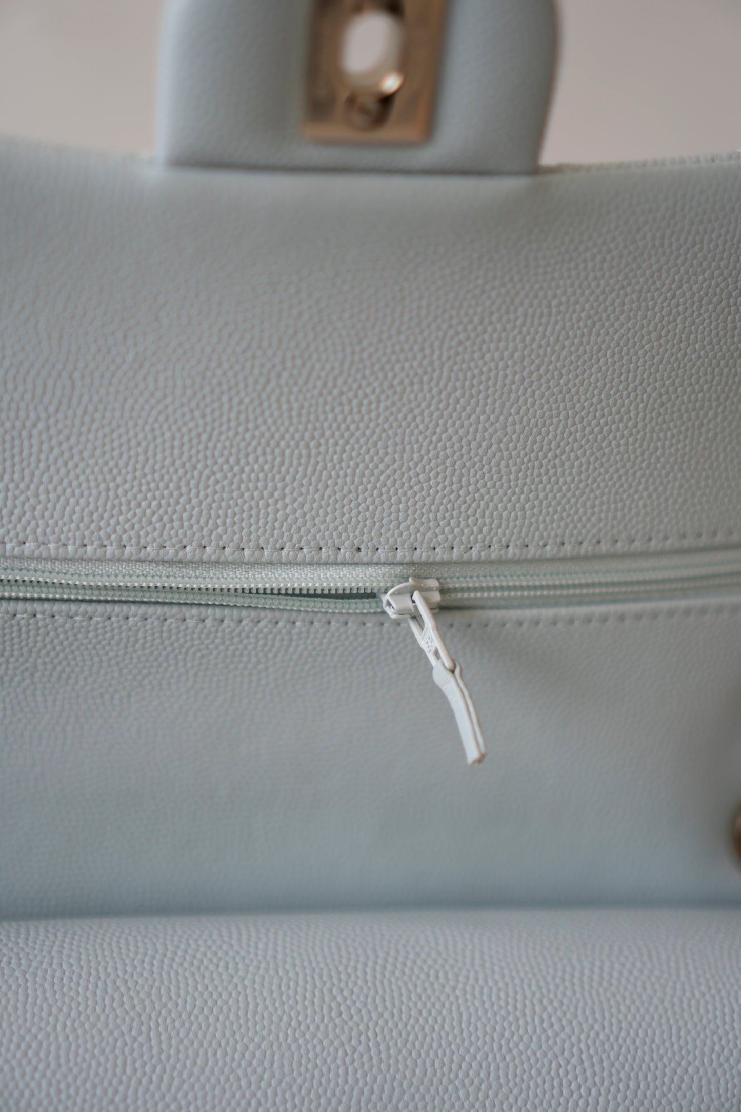 Classic Flap Medium – Pastel Light Blue Caviar with Light Gold Hardware