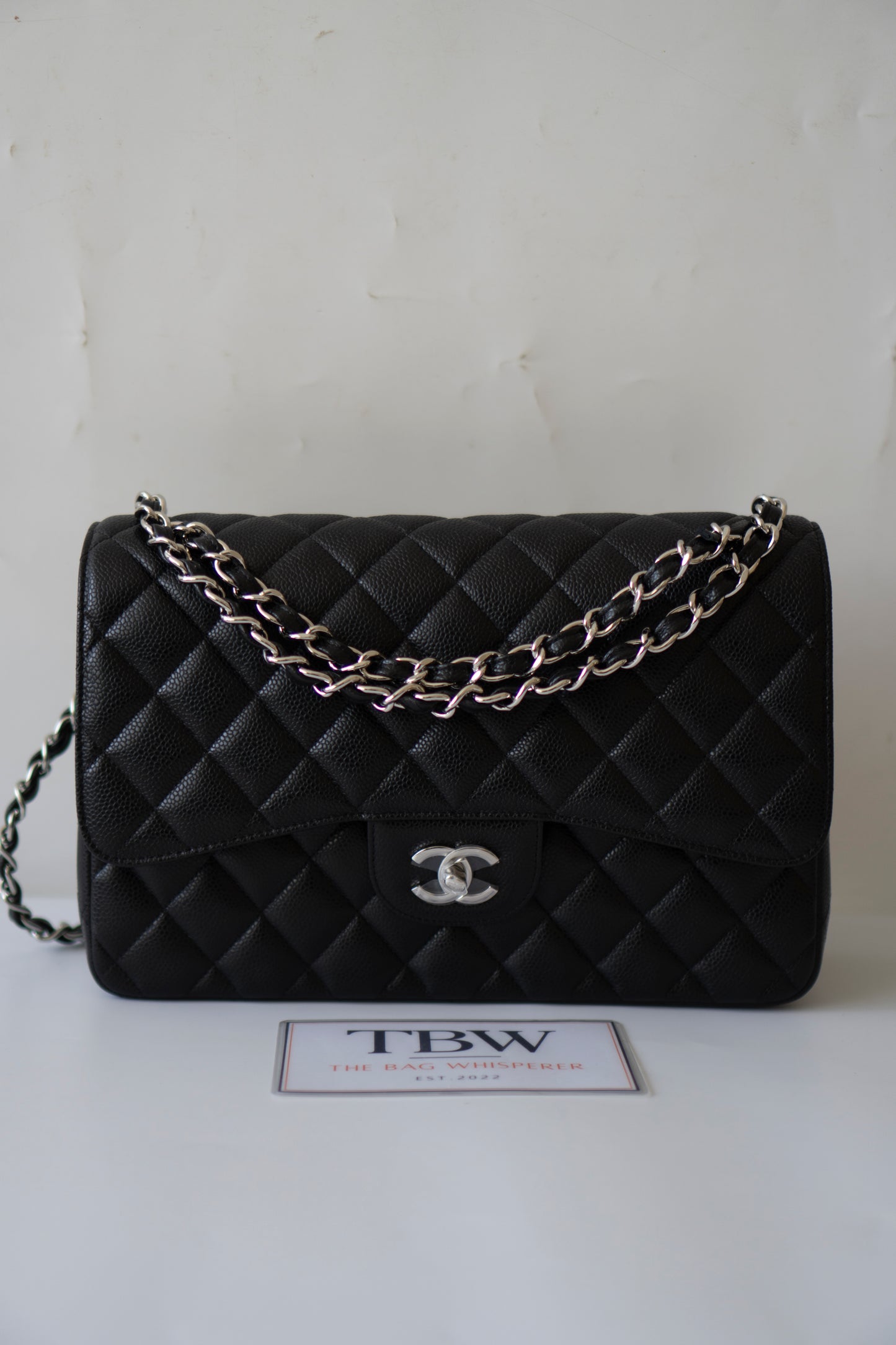 Classic Flap Jumbo – Black Caviar with Silver Hardware
