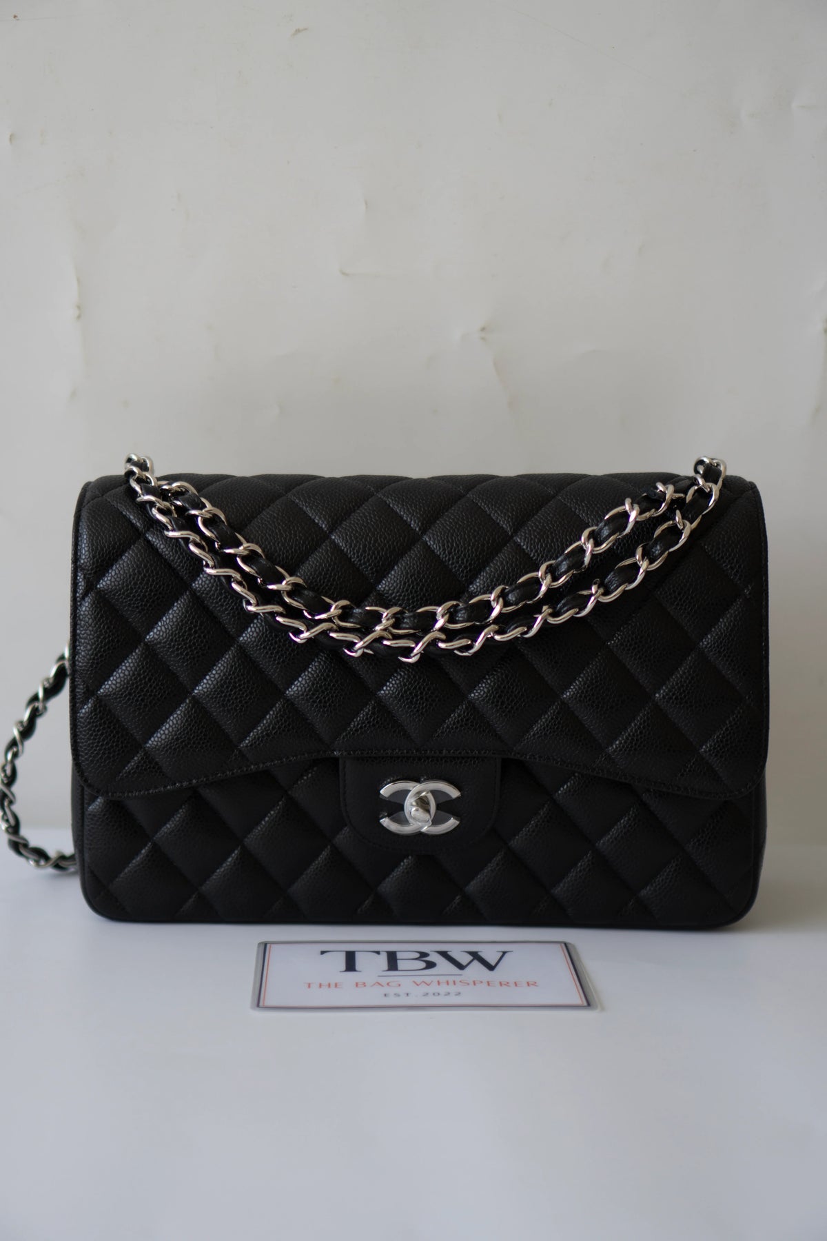 Classic Flap Jumbo – Black Caviar with Silver Hardware