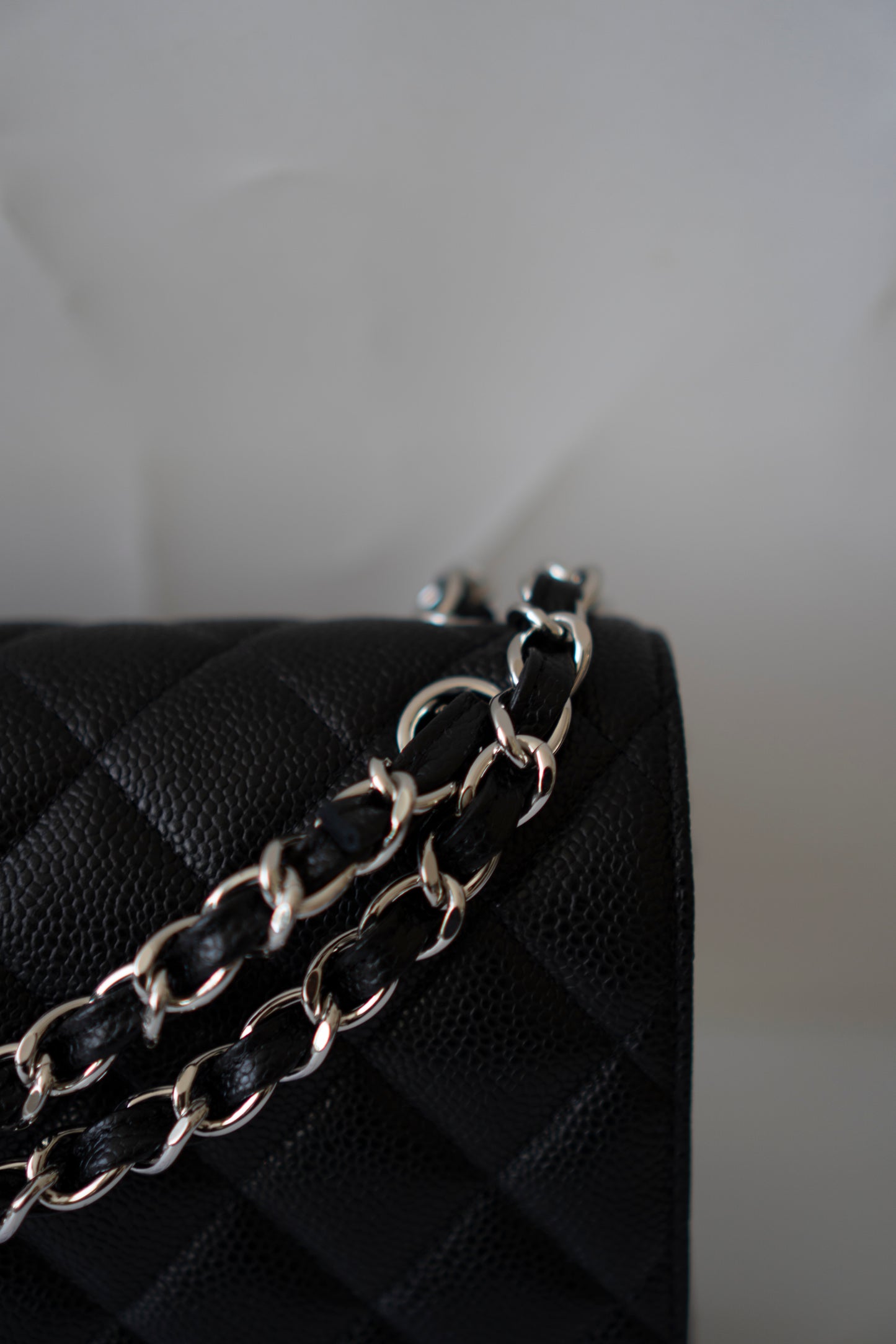 Classic Flap Jumbo – Black Caviar with Silver Hardware