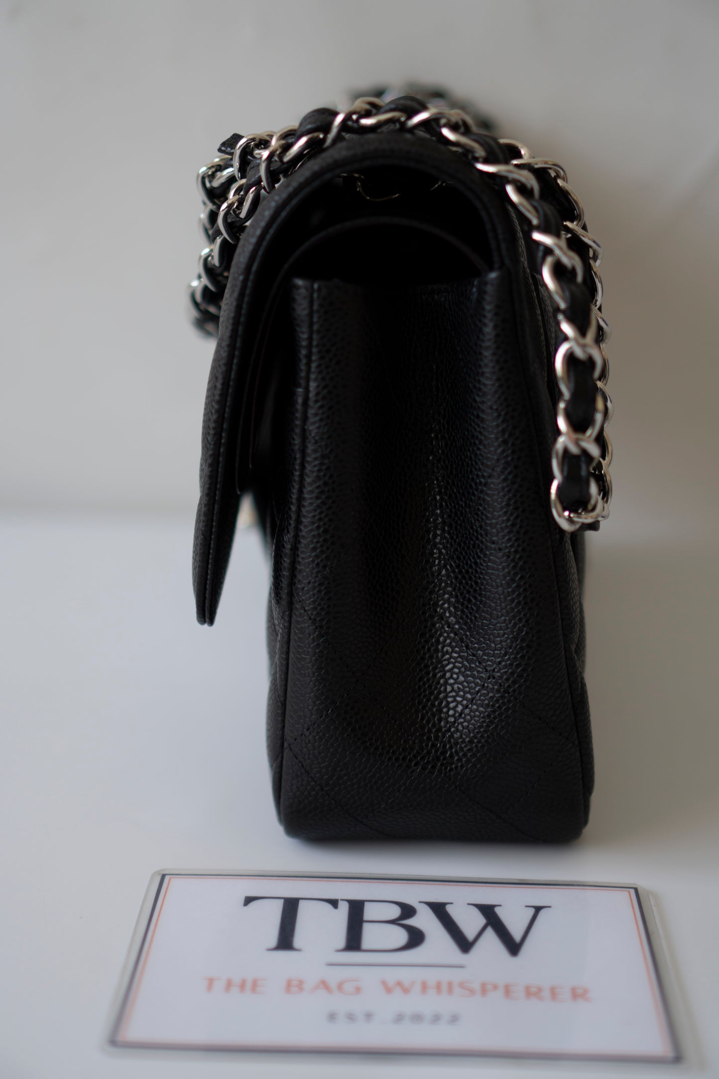 Classic Flap Jumbo – Black Caviar with Silver Hardware