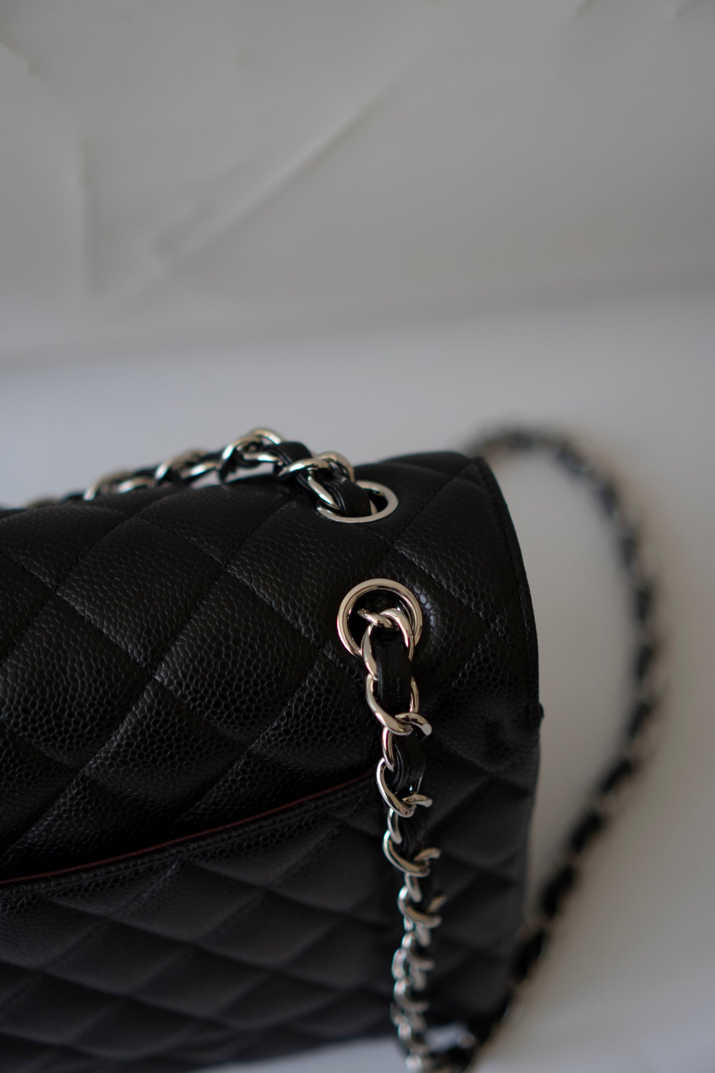 Classic Flap Jumbo – Black Caviar with Silver Hardware