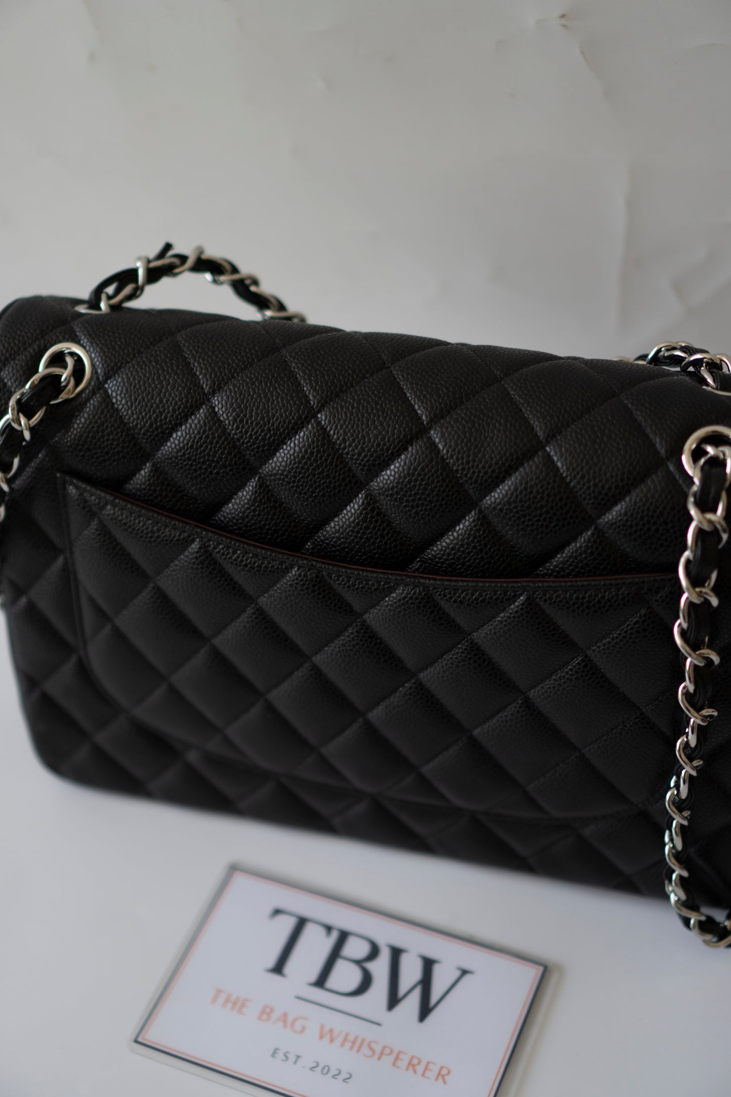 Classic Flap Jumbo – Black Caviar with Silver Hardware