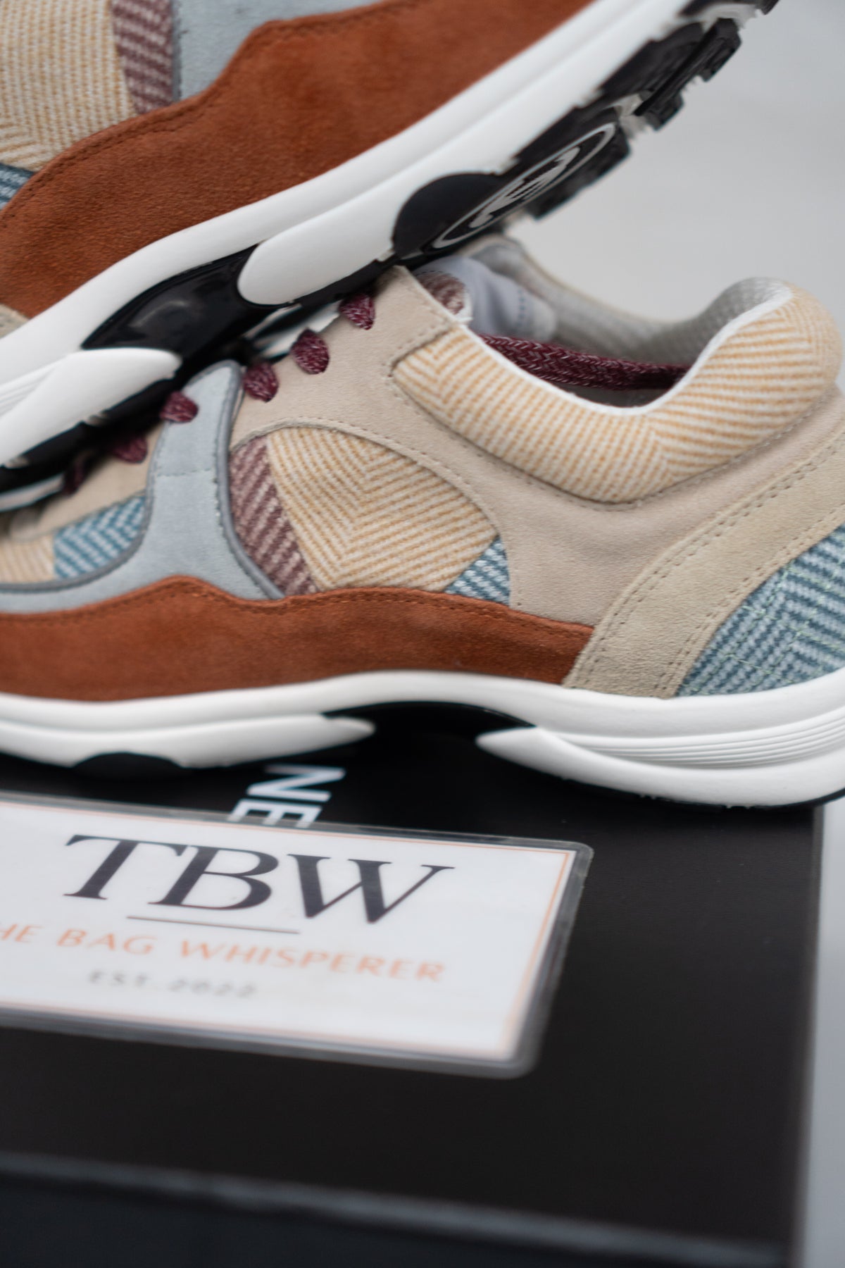 CC Fabric Suede Calfskin Sneakers – Pink Beige