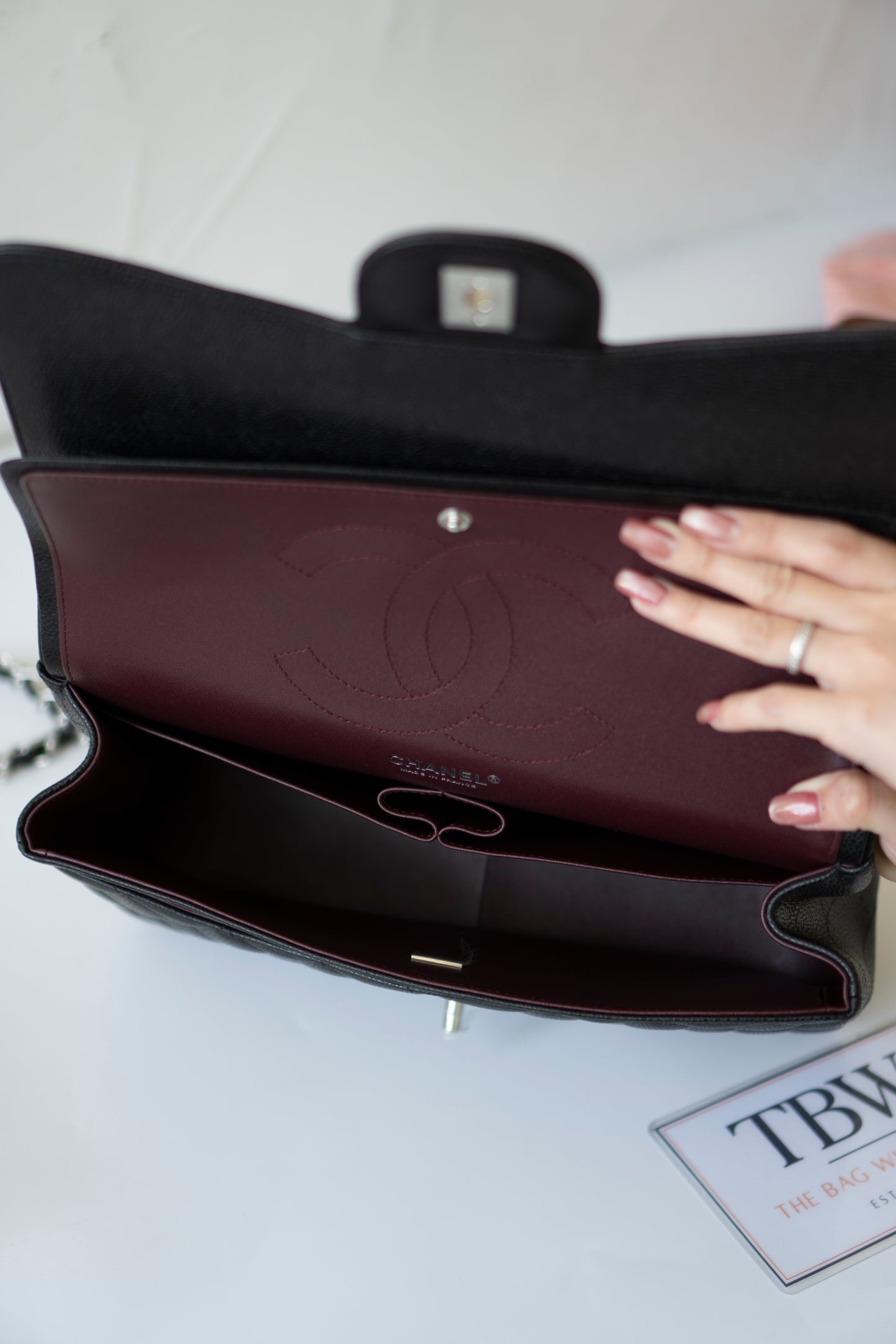 Classic Flap Jumbo – Black Caviar with Silver Hardware
