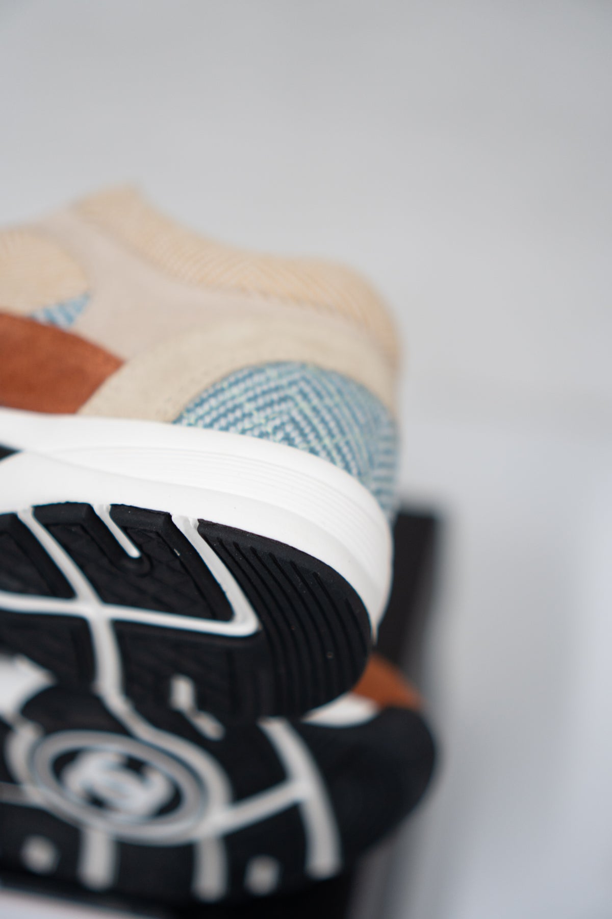 CC Fabric Suede Calfskin Sneakers – Pink Beige