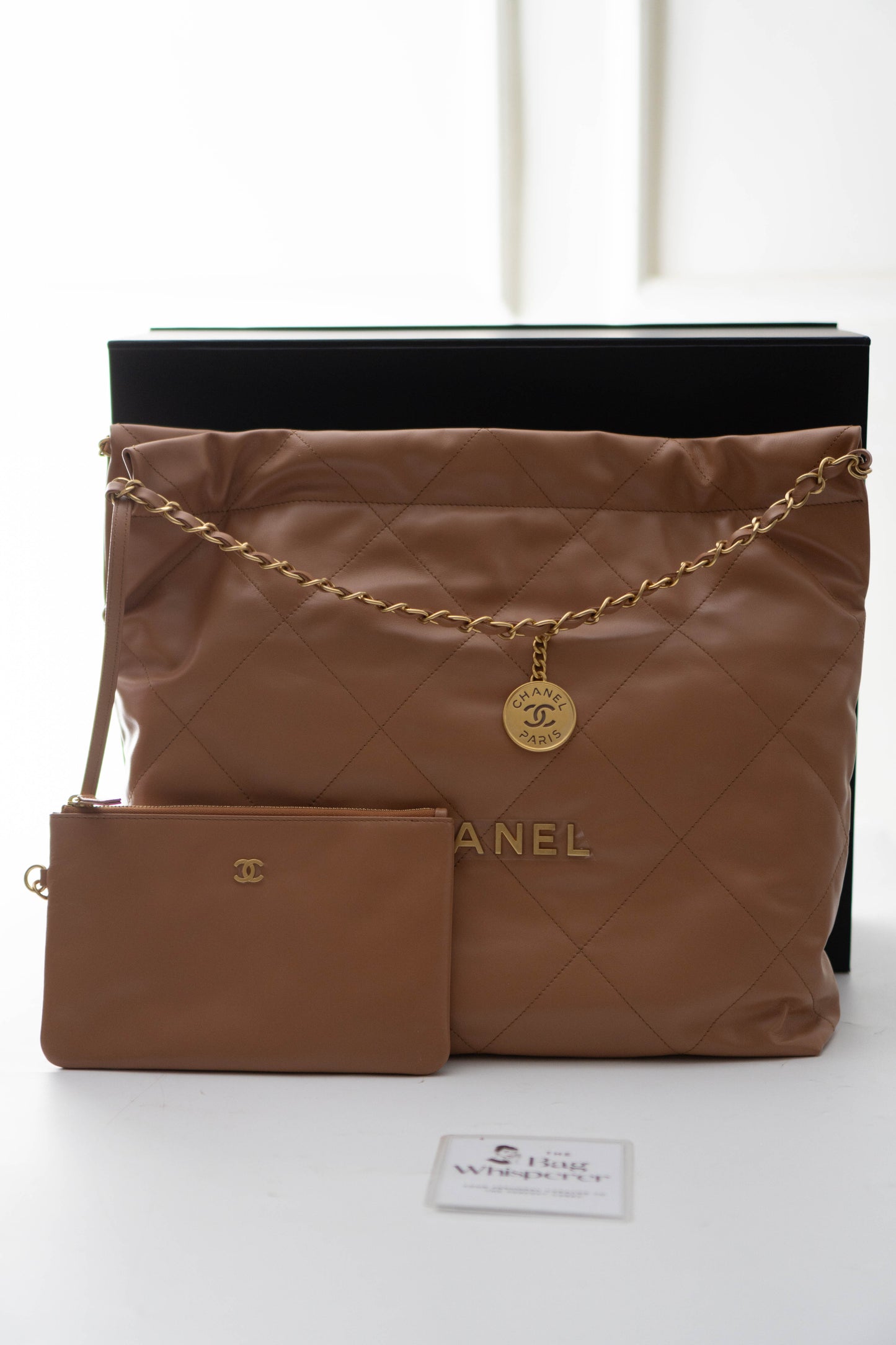 C22 in Medium Rich Caramel Calfskin with Gold Hardware