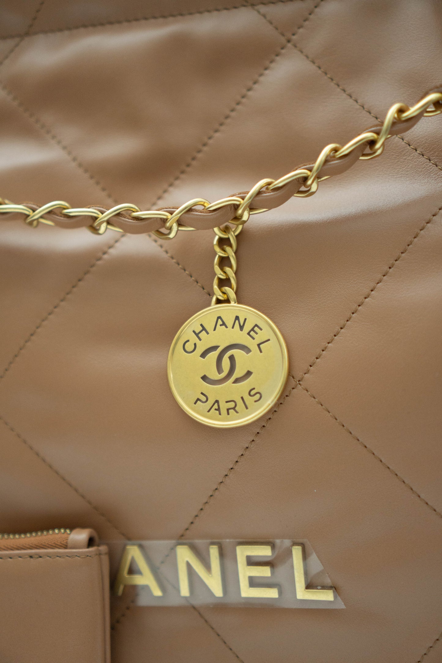 C22 in Medium Rich Caramel Calfskin with Gold Hardware