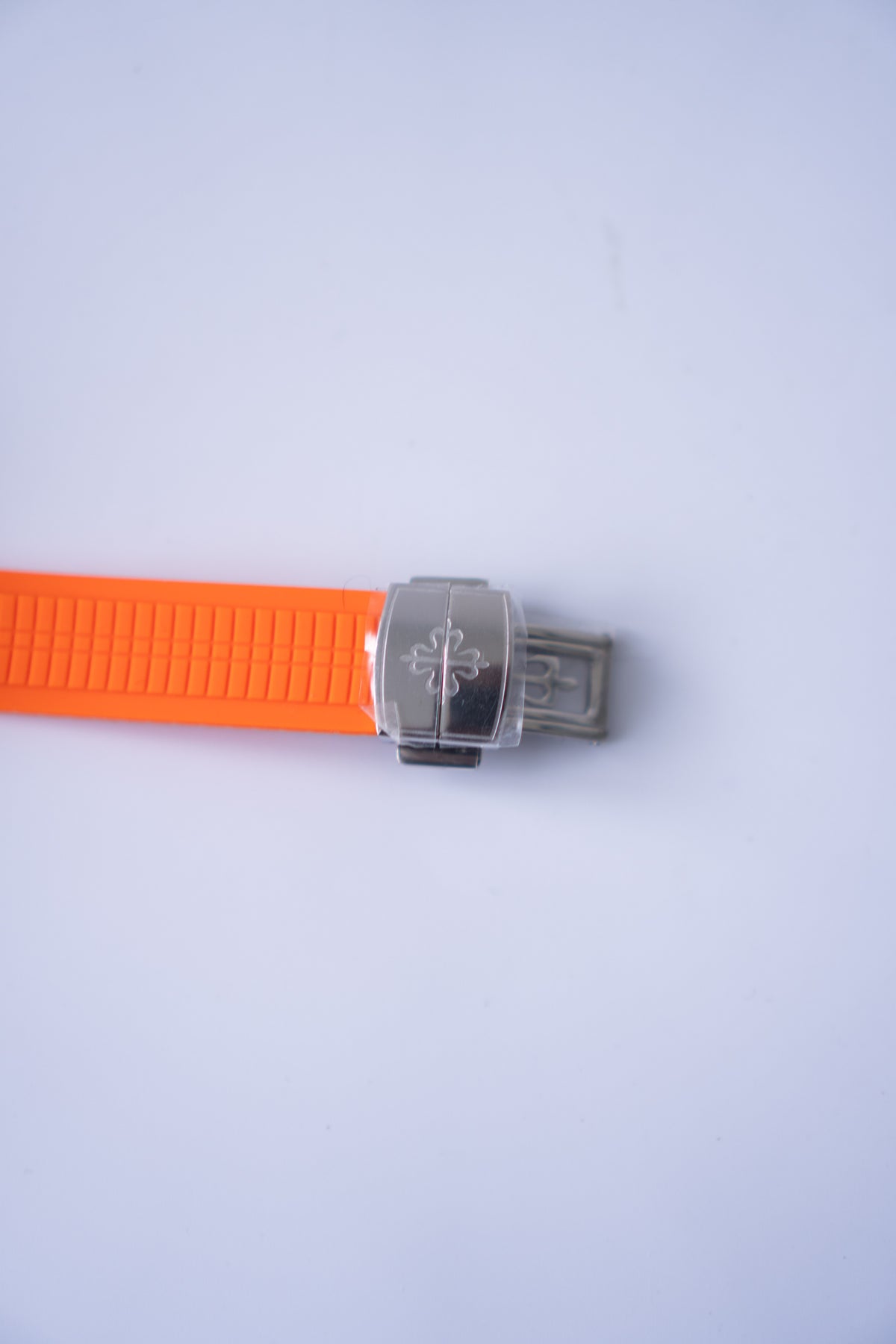 Aquanaut Chronograph Stainless Steel Watch – Black Dial & Orange Composite Strap