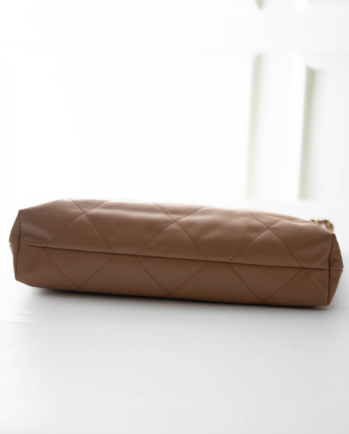 C22 in Medium Rich Caramel Calfskin with Gold Hardware