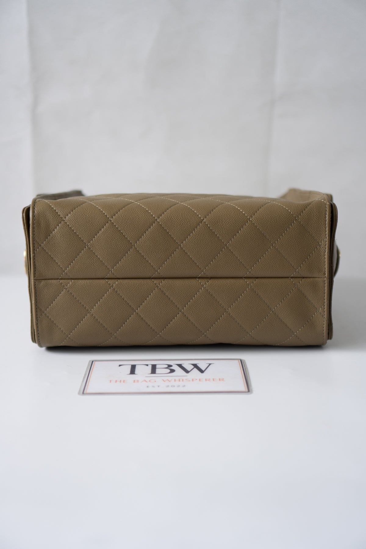 C25 Small Caviar – Khaki Green with Gold Hardware