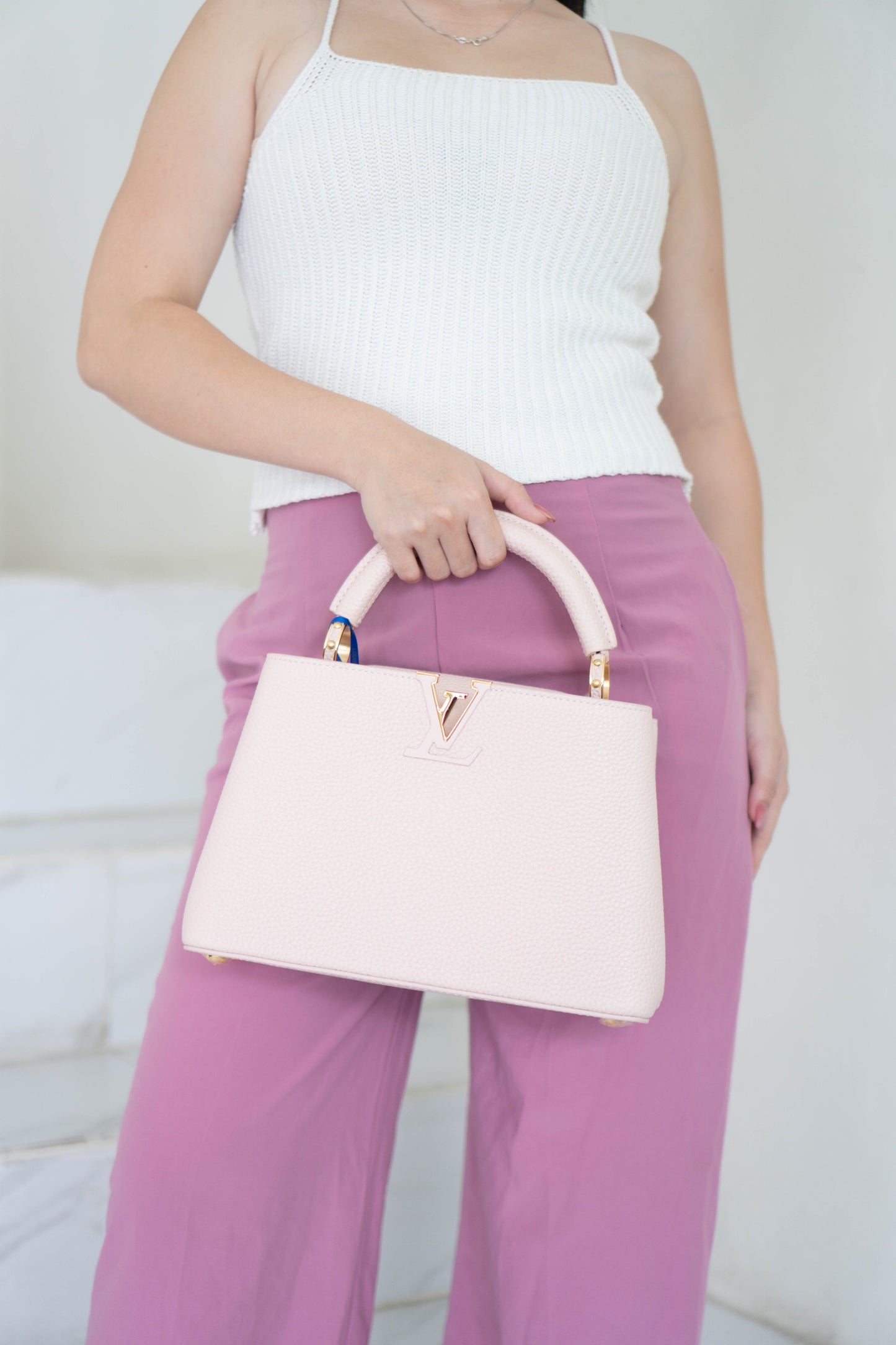 Capucines BB – Rose Jasmin in Taurillon Leather