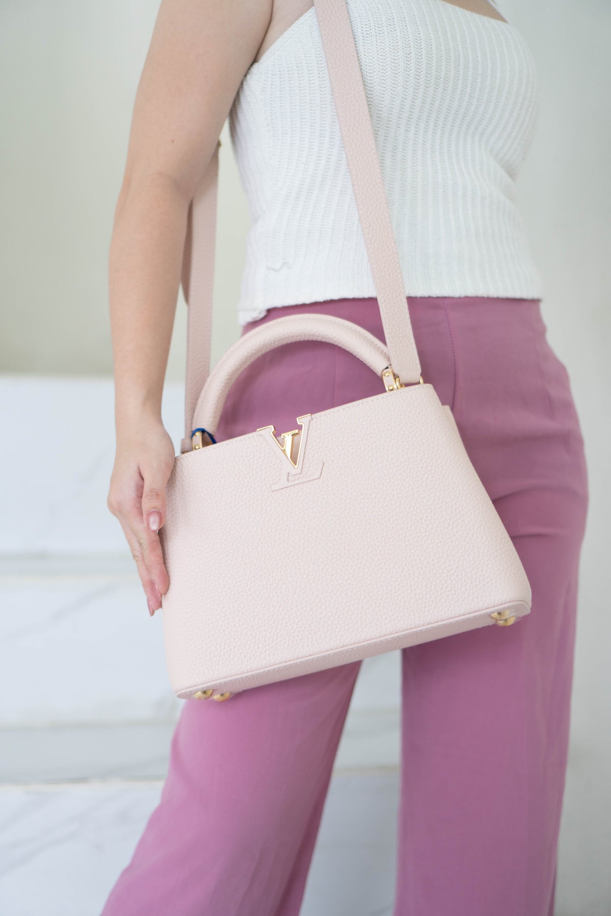 Capucines BB – Rose Jasmin in Taurillon Leather