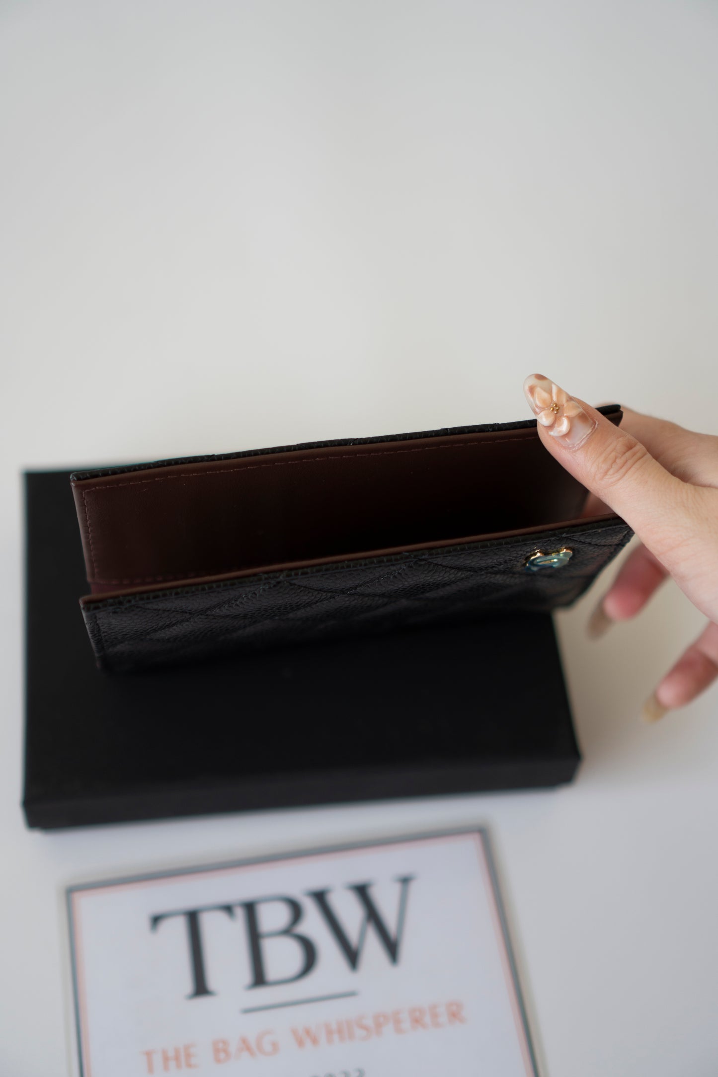 Classic Passport Holder – Black Caviar with Gold Hardware