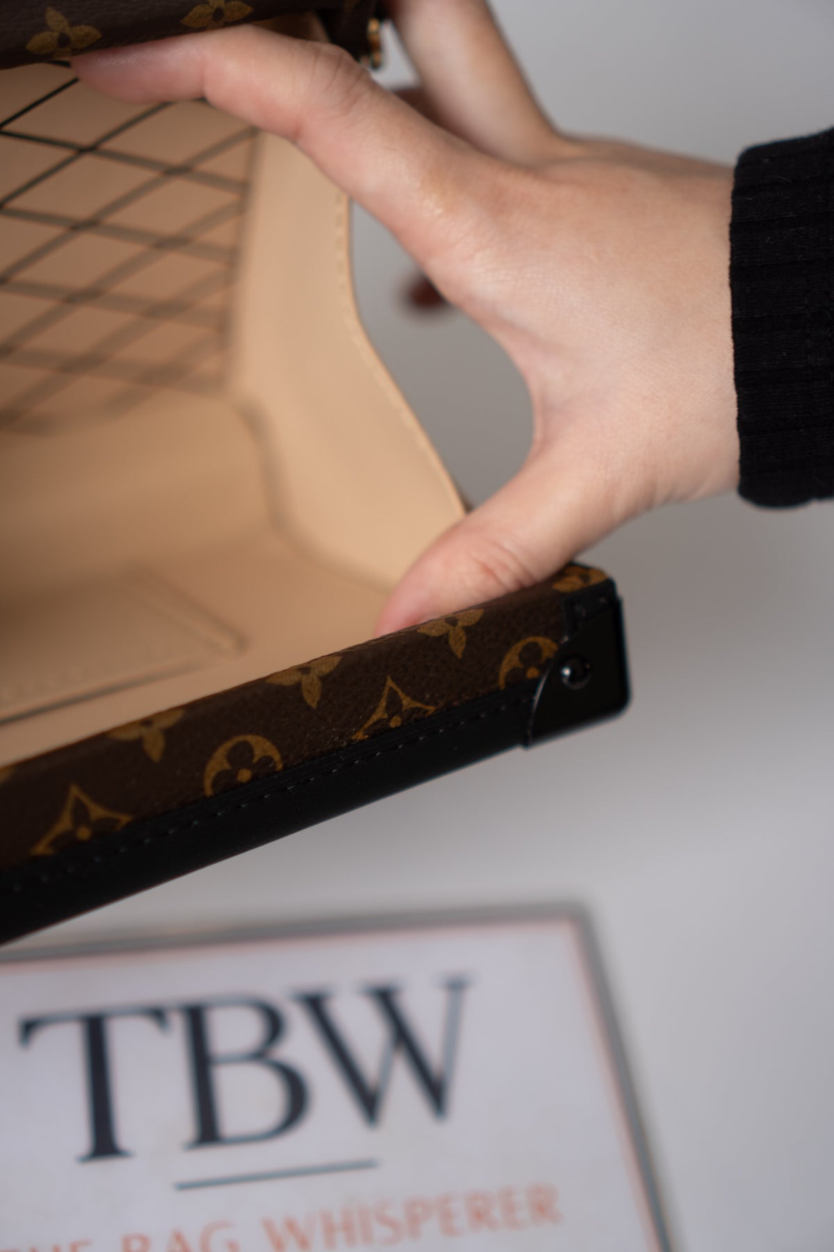 Petite Malle – Monogram Canvas with Black Calfskin & Gold-Tone Hardware