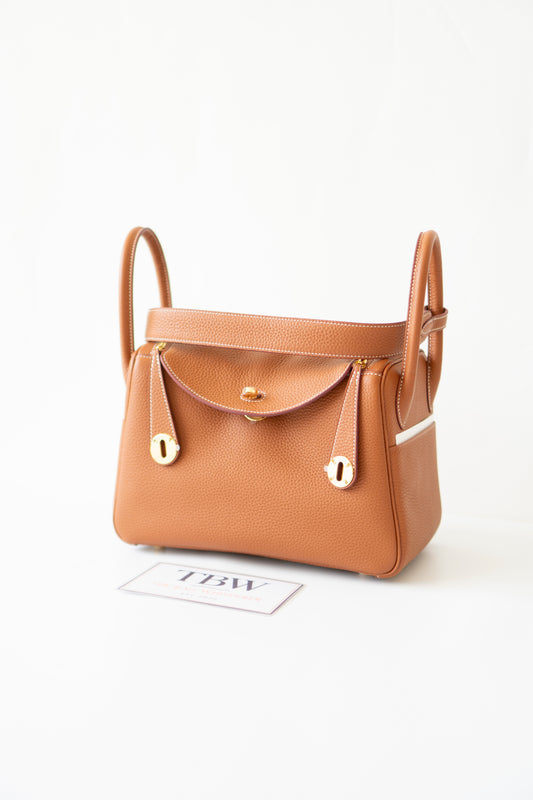 Lind 26 – Gold Clemence Leather with Gold Hardware