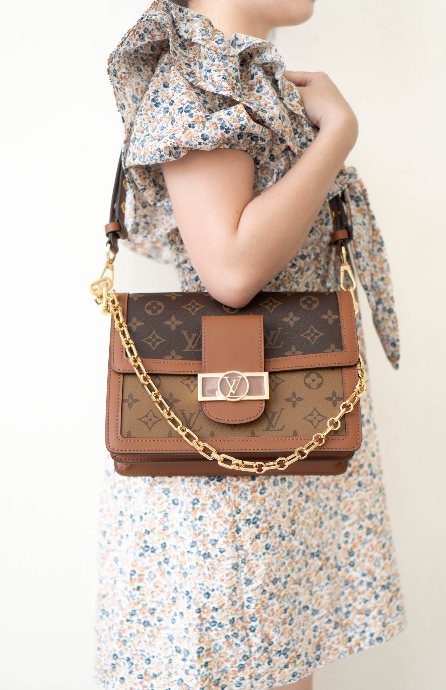 Dauphine in MM Monogram & Reverse Monogram with Gold Hardware