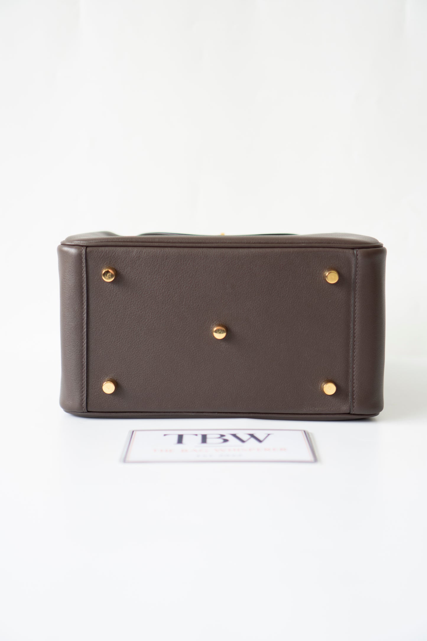 Lind 26 – Ebene Volupto Leather with Matte Croc Strap and Gold Hardware
