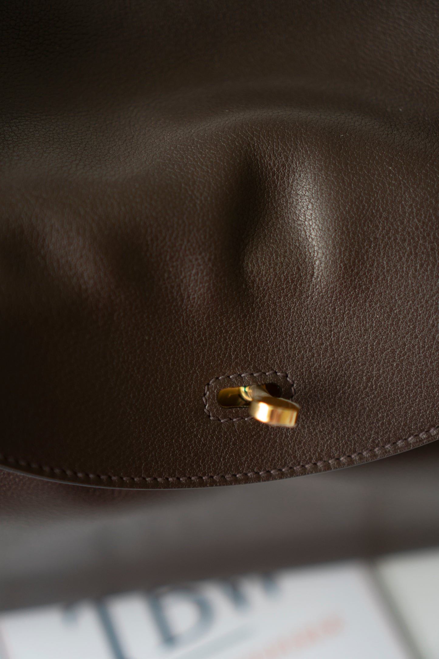 Lind 26 – Ebene Volupto Leather with Matte Croc Strap and Gold Hardware