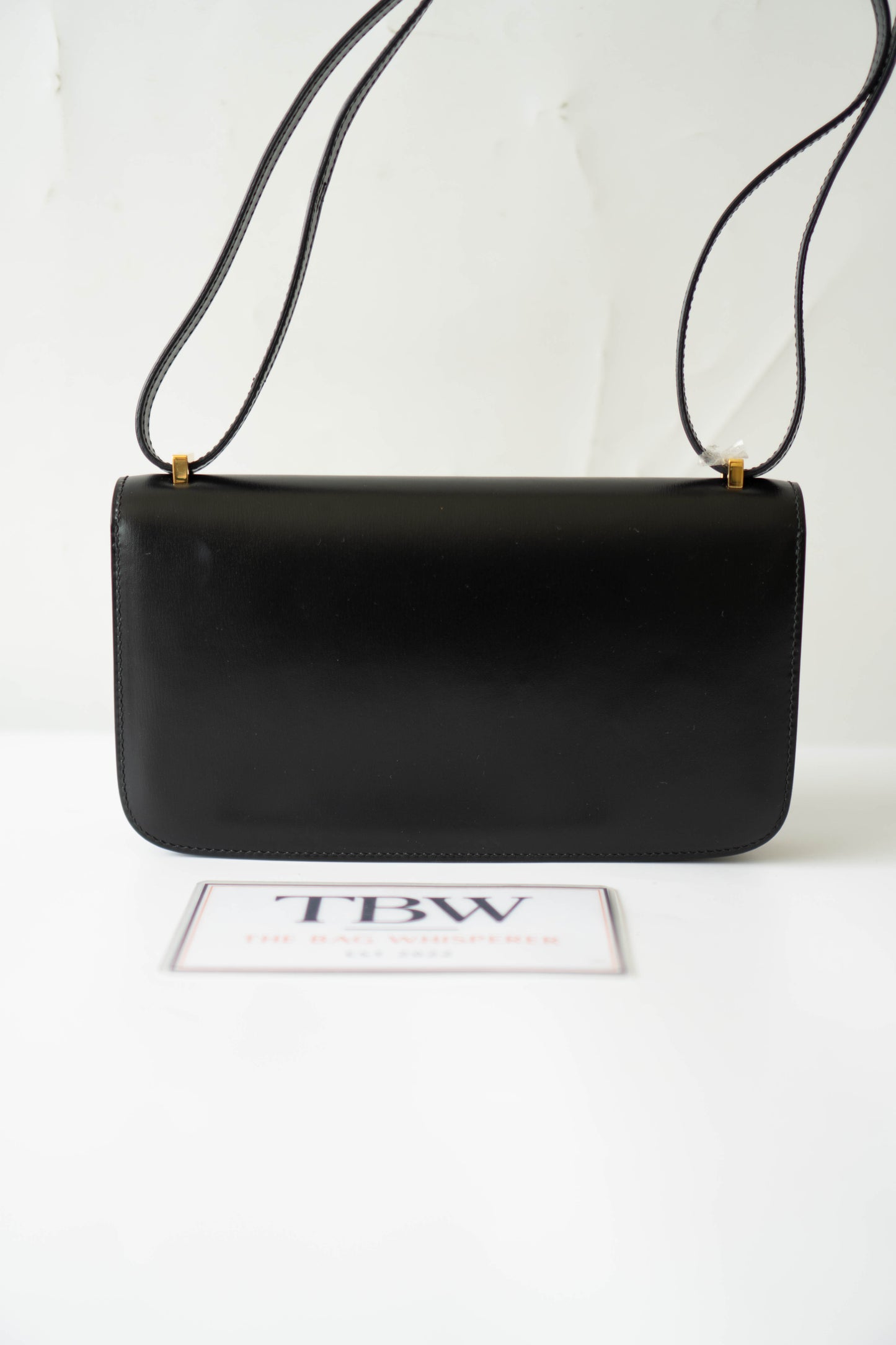 Constance Elan – Noir Box Leather with Gold Hardware