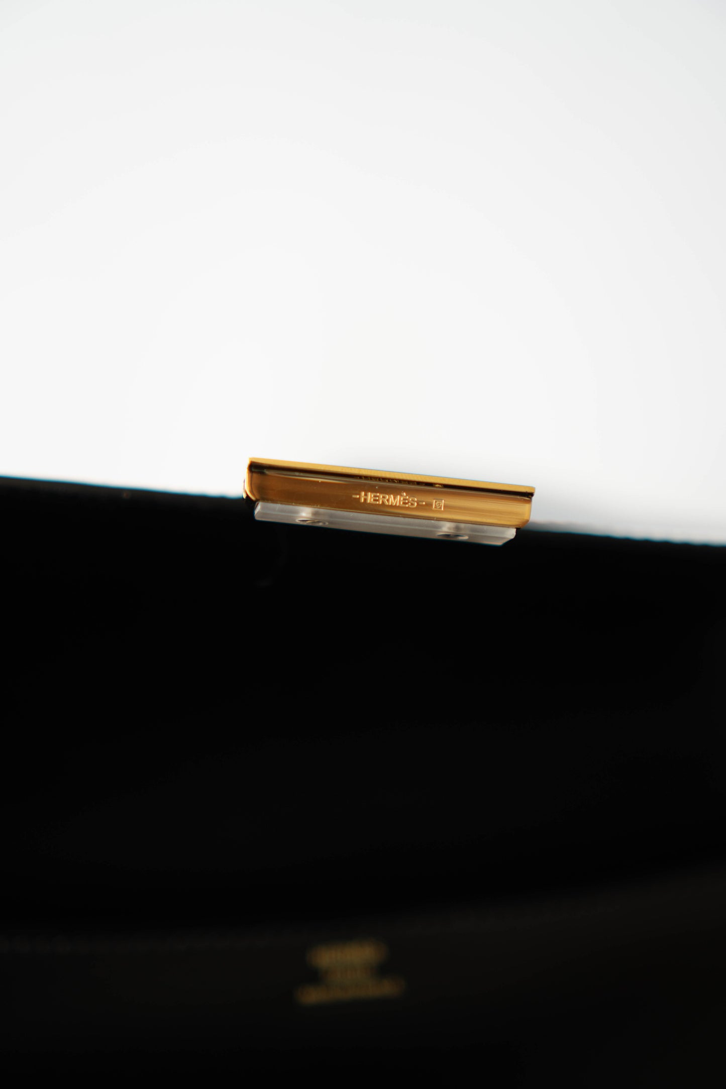 Constance Elan – Noir Box Leather with Gold Hardware