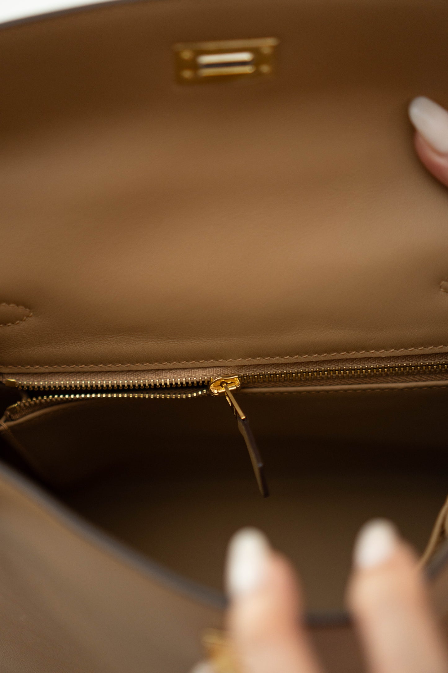 KL 25 in Chai Swift Leather Gold Hardware