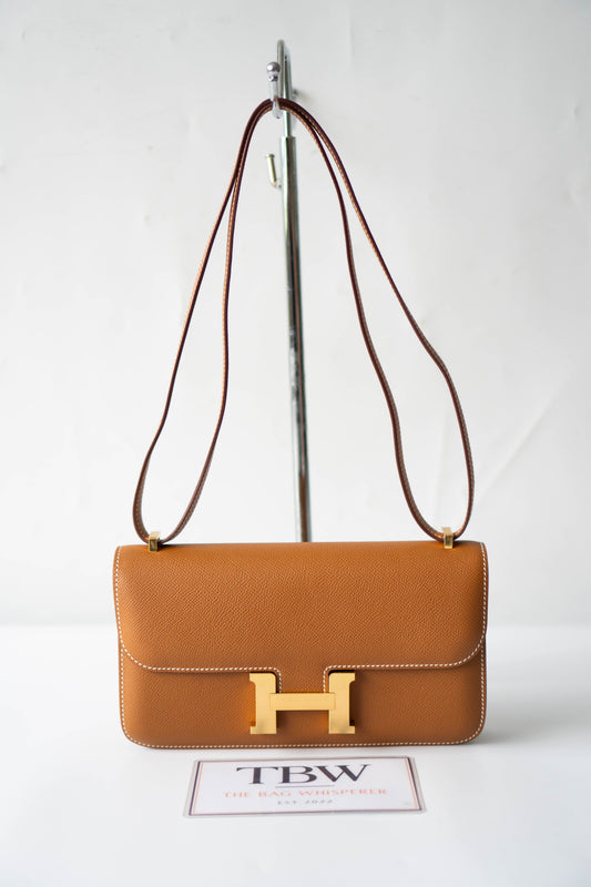 Constance Elan – Gold Epsom Leather with Gold Hardware