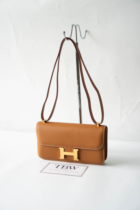 Constance Elan – Gold Epsom Leather with Gold Hardware
