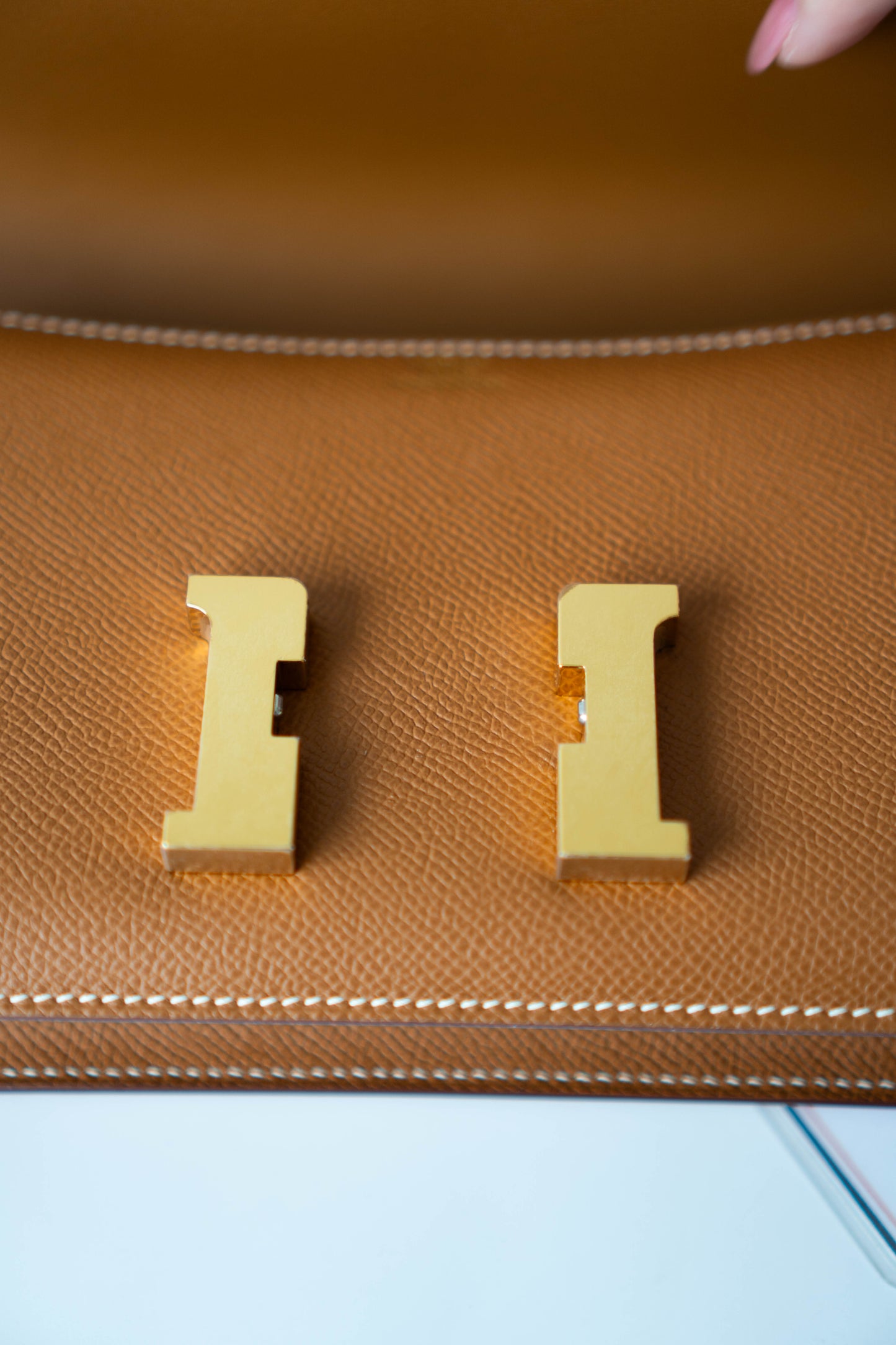 Constance Elan – Gold Epsom Leather with Gold Hardware