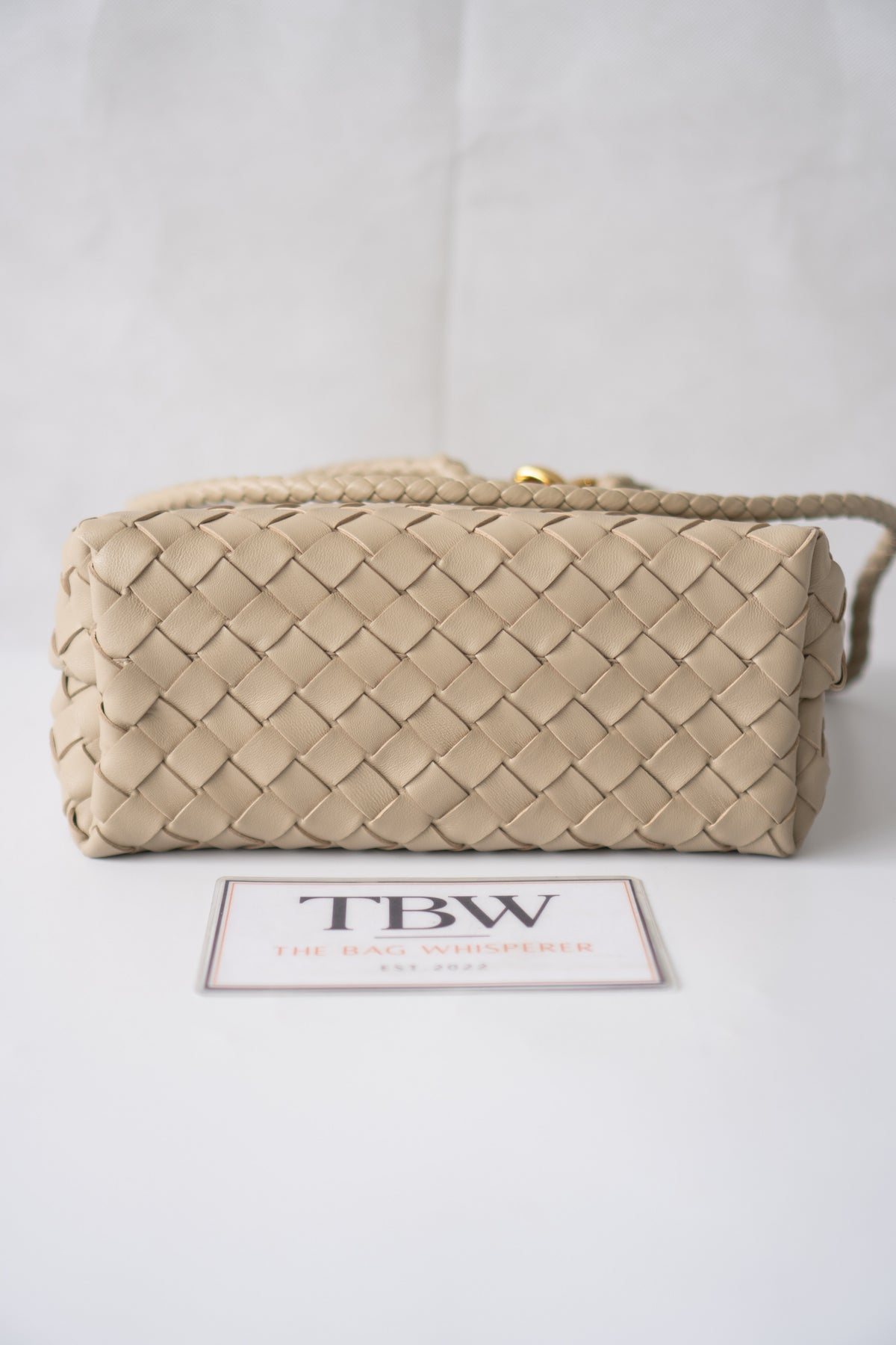 Small Andiamo (25 cm) – Intrecciato Leather & Gold Hardware