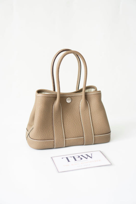 Garden Party Mini – Etoupe Negonda Leather with Palladium Hardware