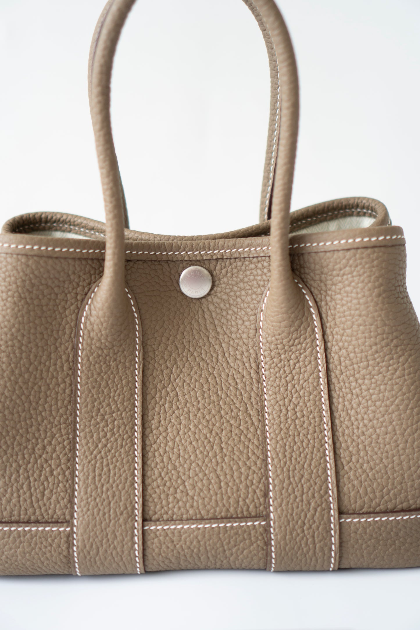 Garden Party Mini – Etoupe Negonda Leather with Palladium Hardware