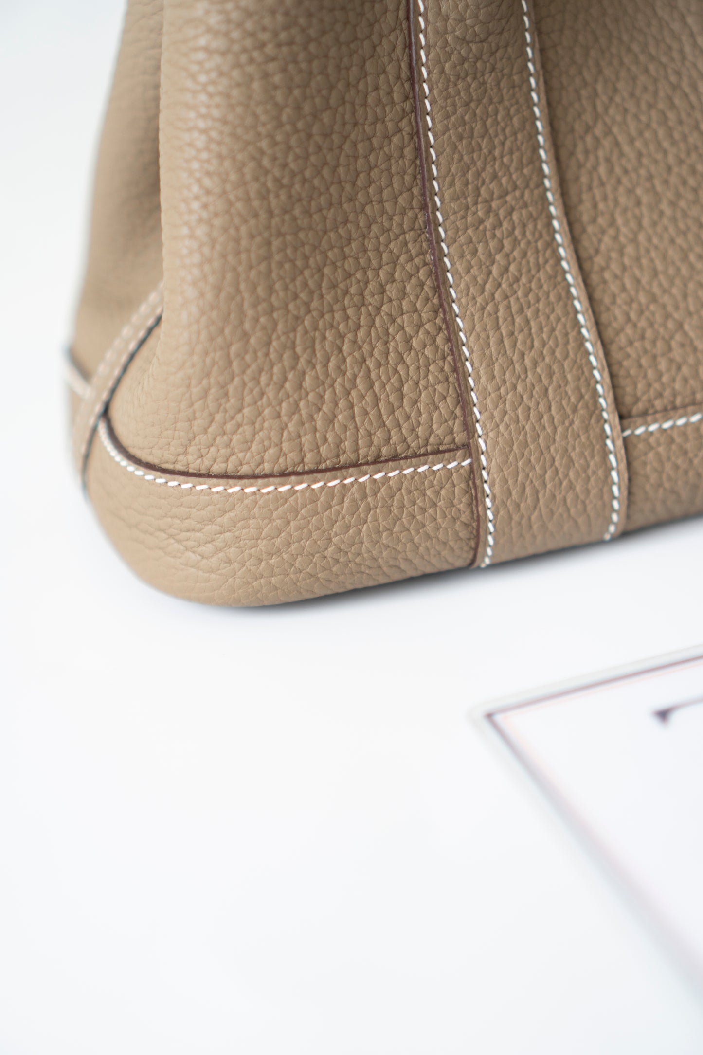 Garden Party Mini – Etoupe Negonda Leather with Palladium Hardware
