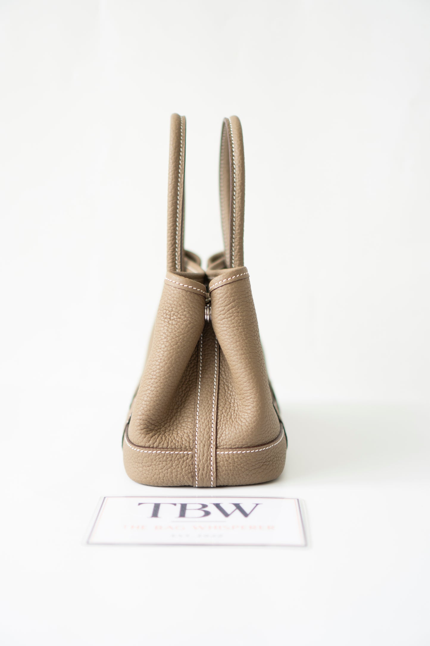 Garden Party Mini – Etoupe Negonda Leather with Palladium Hardware