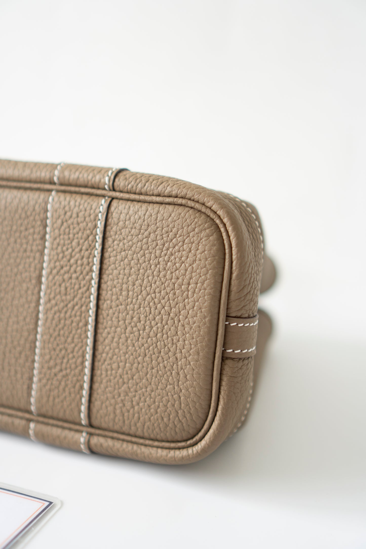 Garden Party Mini – Etoupe Negonda Leather with Palladium Hardware