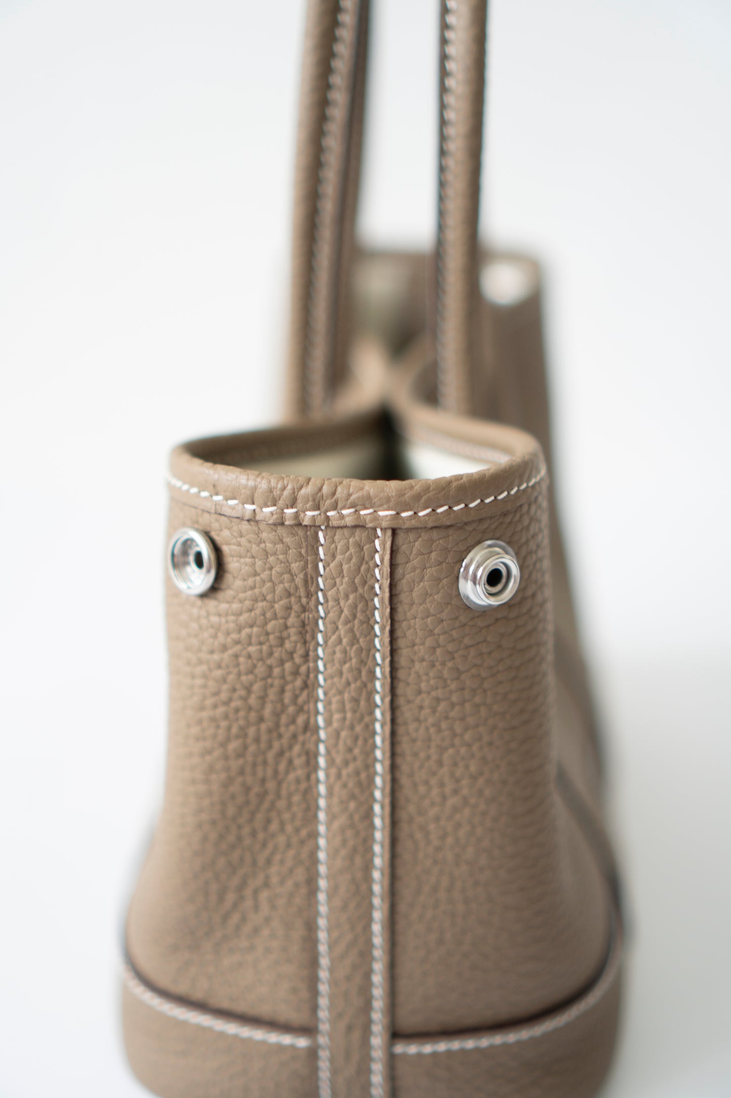 Garden Party Mini – Etoupe Negonda Leather with Palladium Hardware